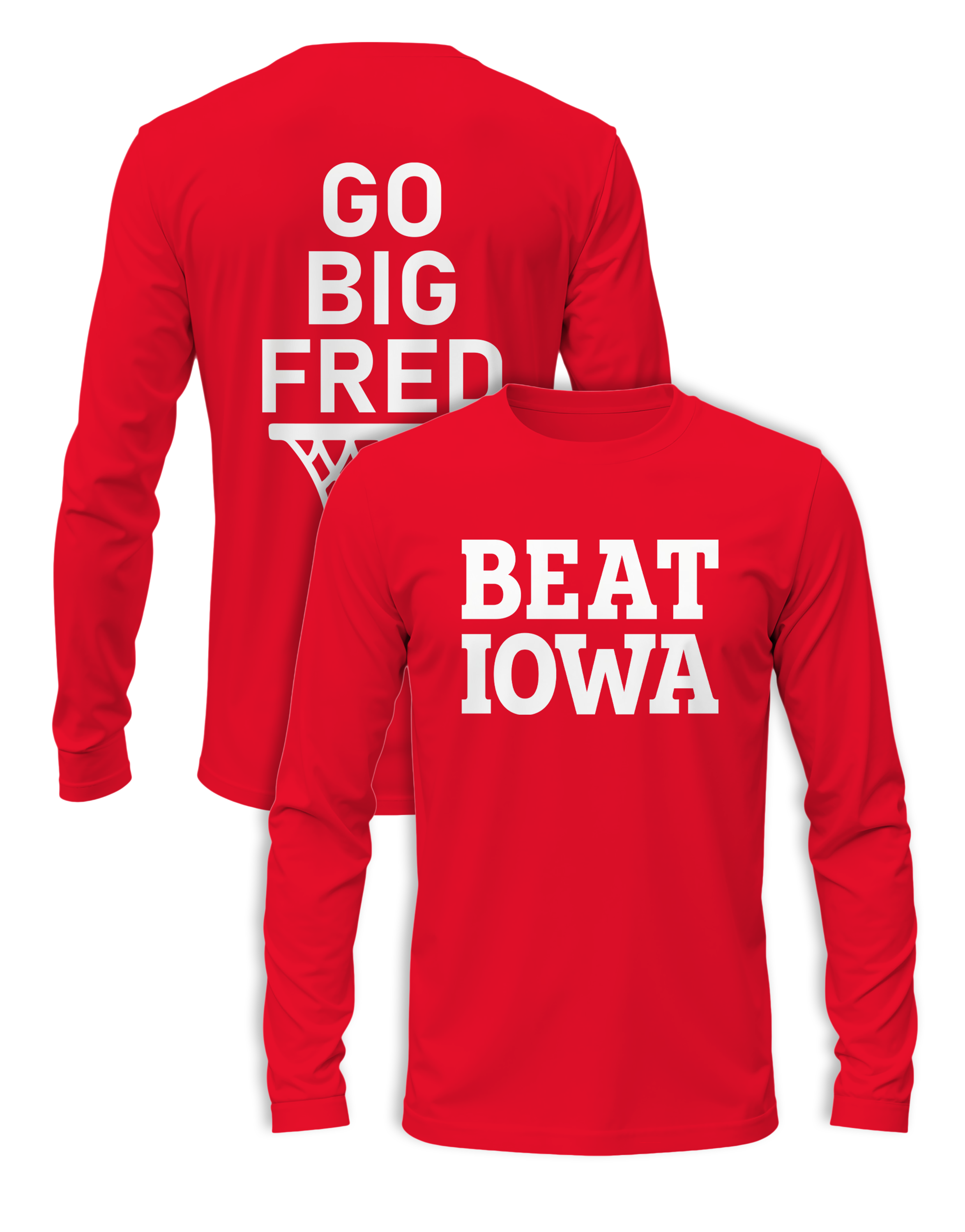 Beat Iowa Red Long Sleeve Tee - Nebraska Cornhuskers