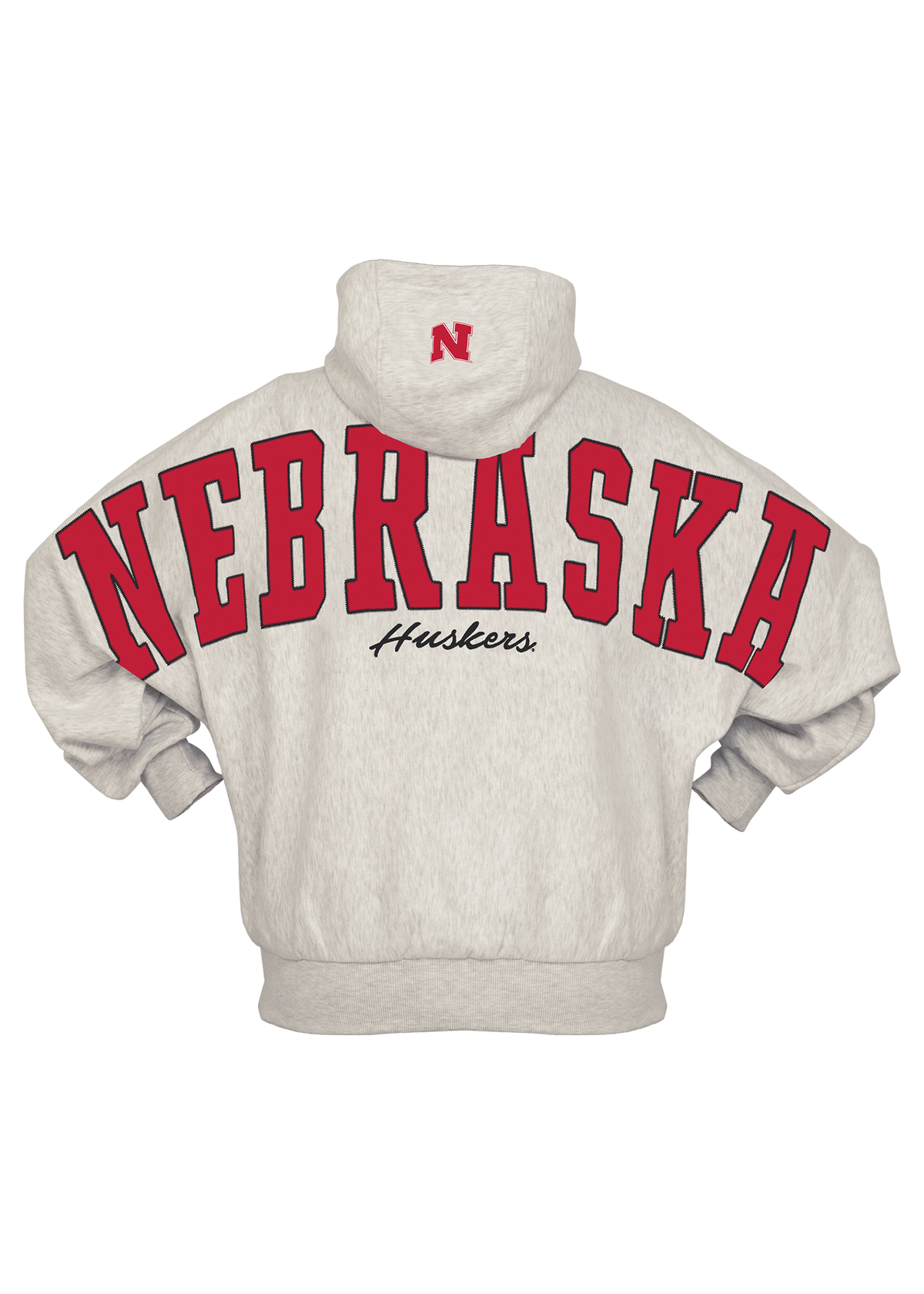 Belvedere Hoodie Ash Pressbox - Nebraska Cornhuskers