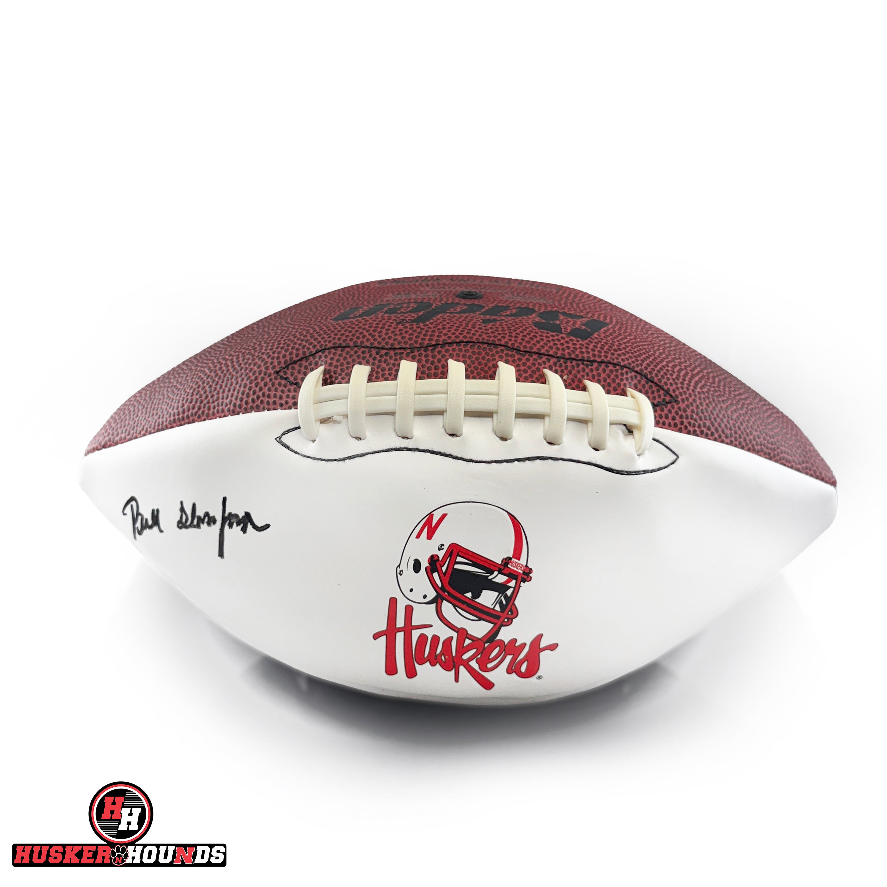 Bill Glassford Autographed Football - Nebraska Cornhuskers