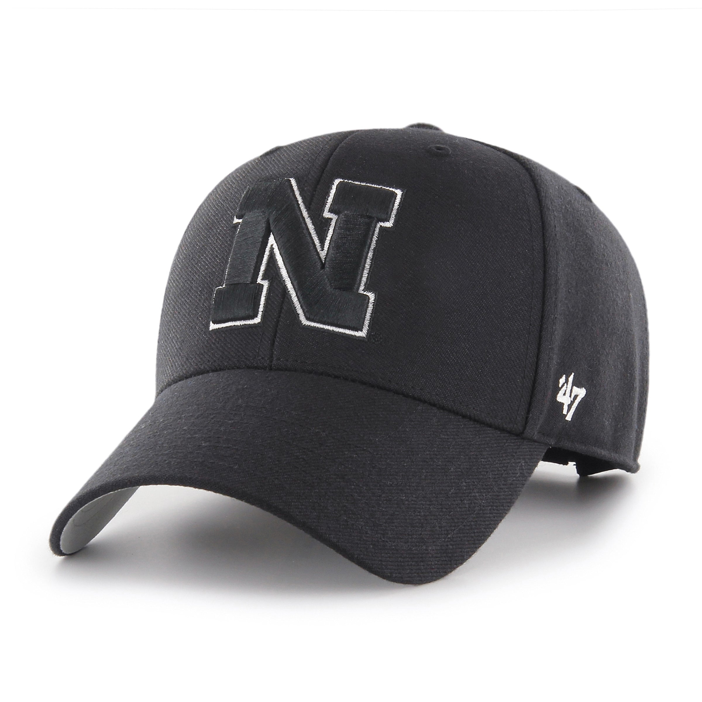 Black Basic Cornhuskers '47 Mvp Hat, Curved Bill, Velcro - Nebraska Cornhuskers