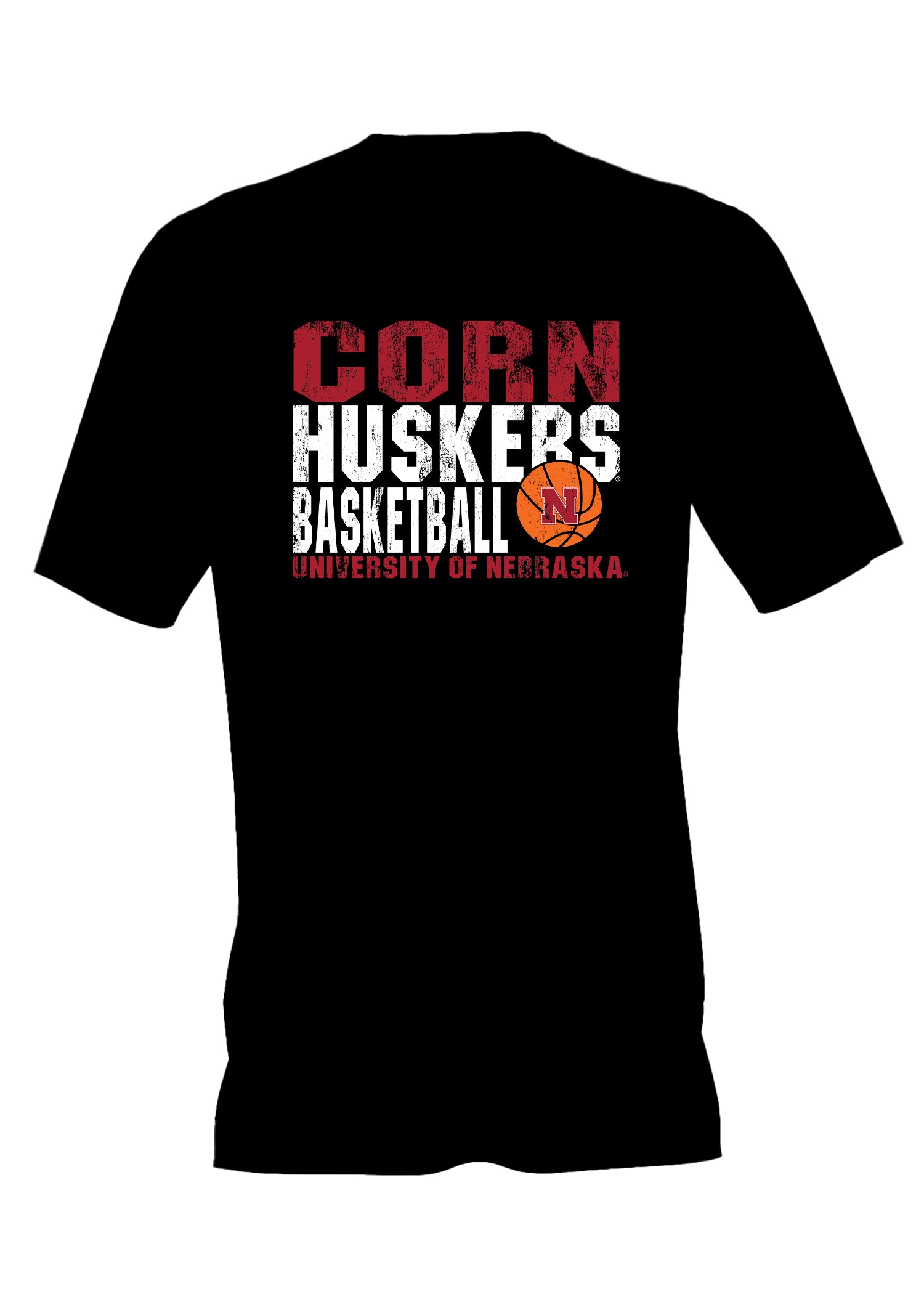 Black Cornhuskers Basketball Tee - Nebraska Cornhuskers