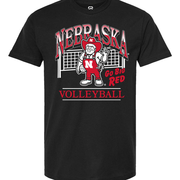 BlackHerbieVolleyballNetTee-