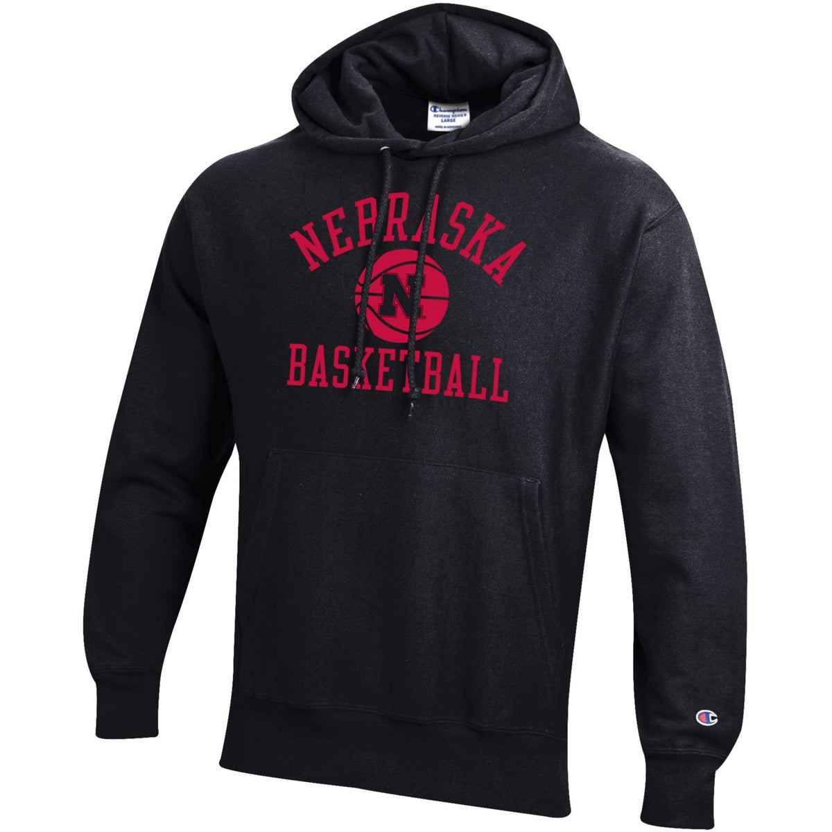 Black Nebraska Basketball Hoodie - Nebraska Cornhuskers