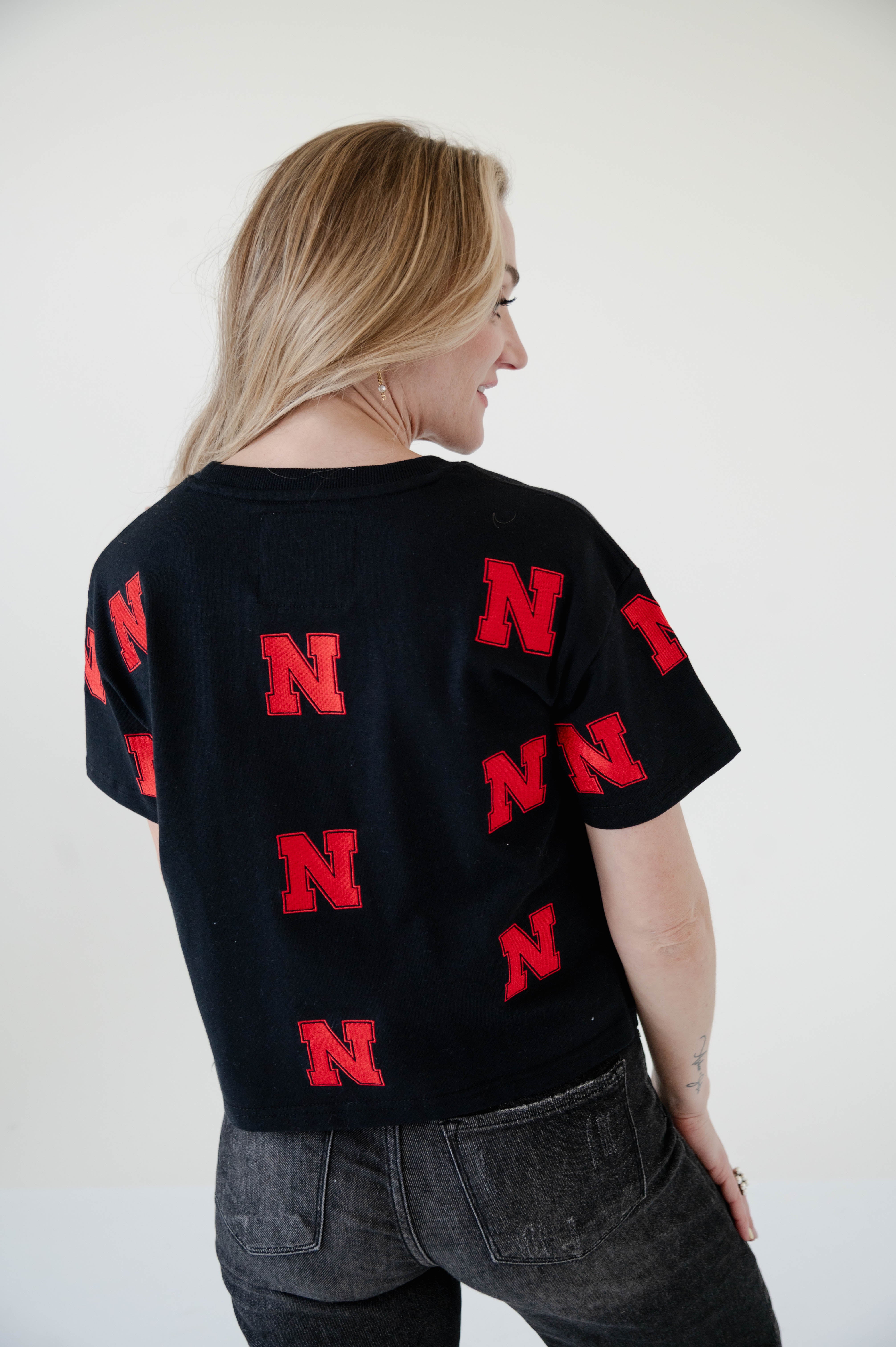 Ritter Multi Color Heavyweight Crop Tee - Nebraska Cornhuskers