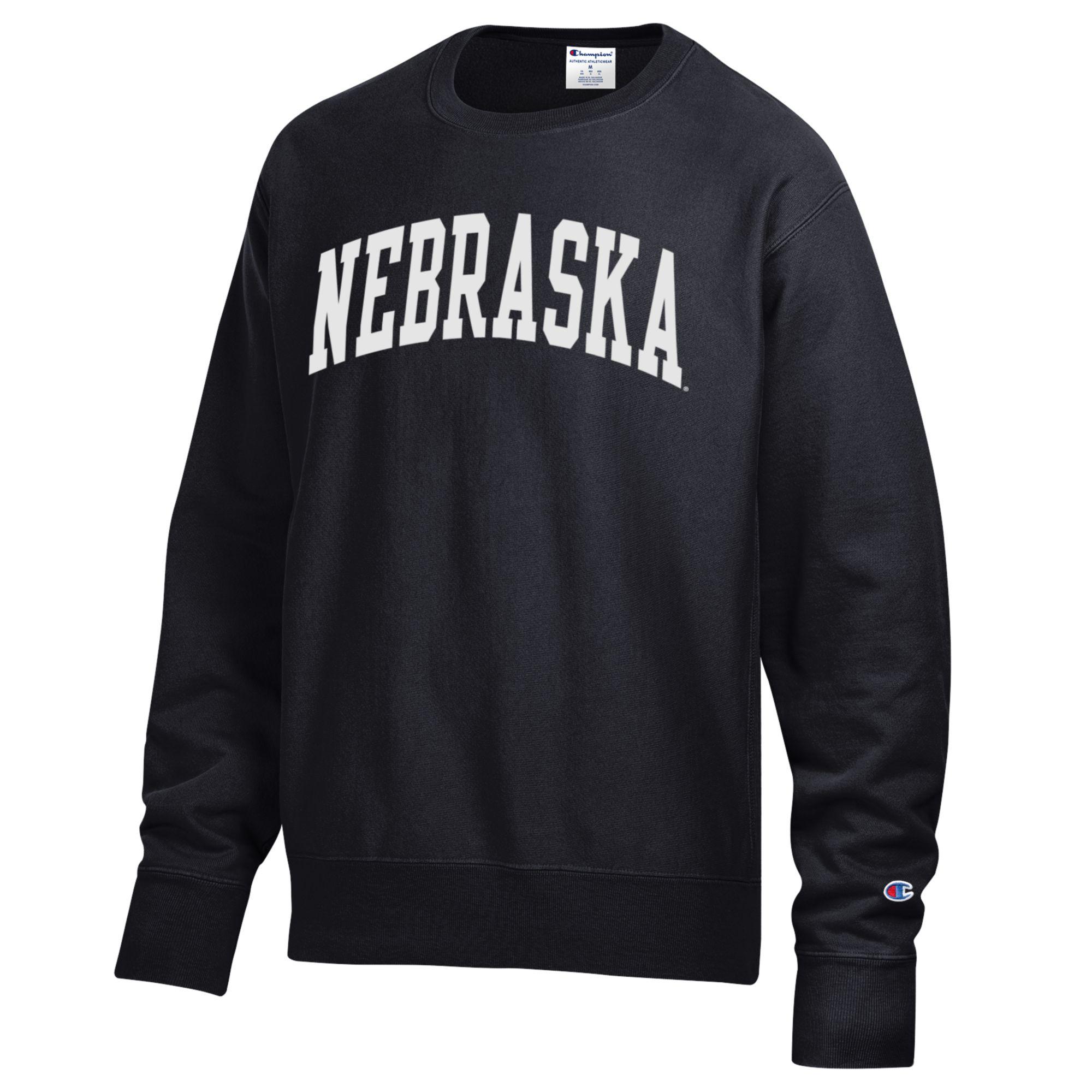 Black Nebraska Crewneck - Nebraska Cornhuskers