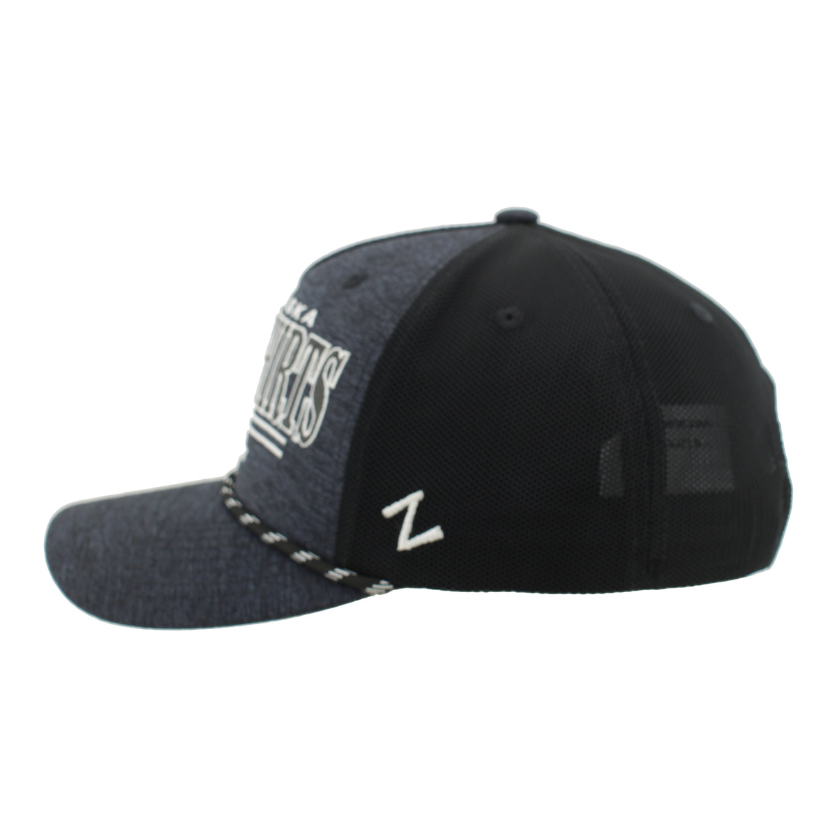 Blackshirts Cypher Hat in Black with Rope, Pre-Curved Bill, Snapback - Nebraska Cornhuskers