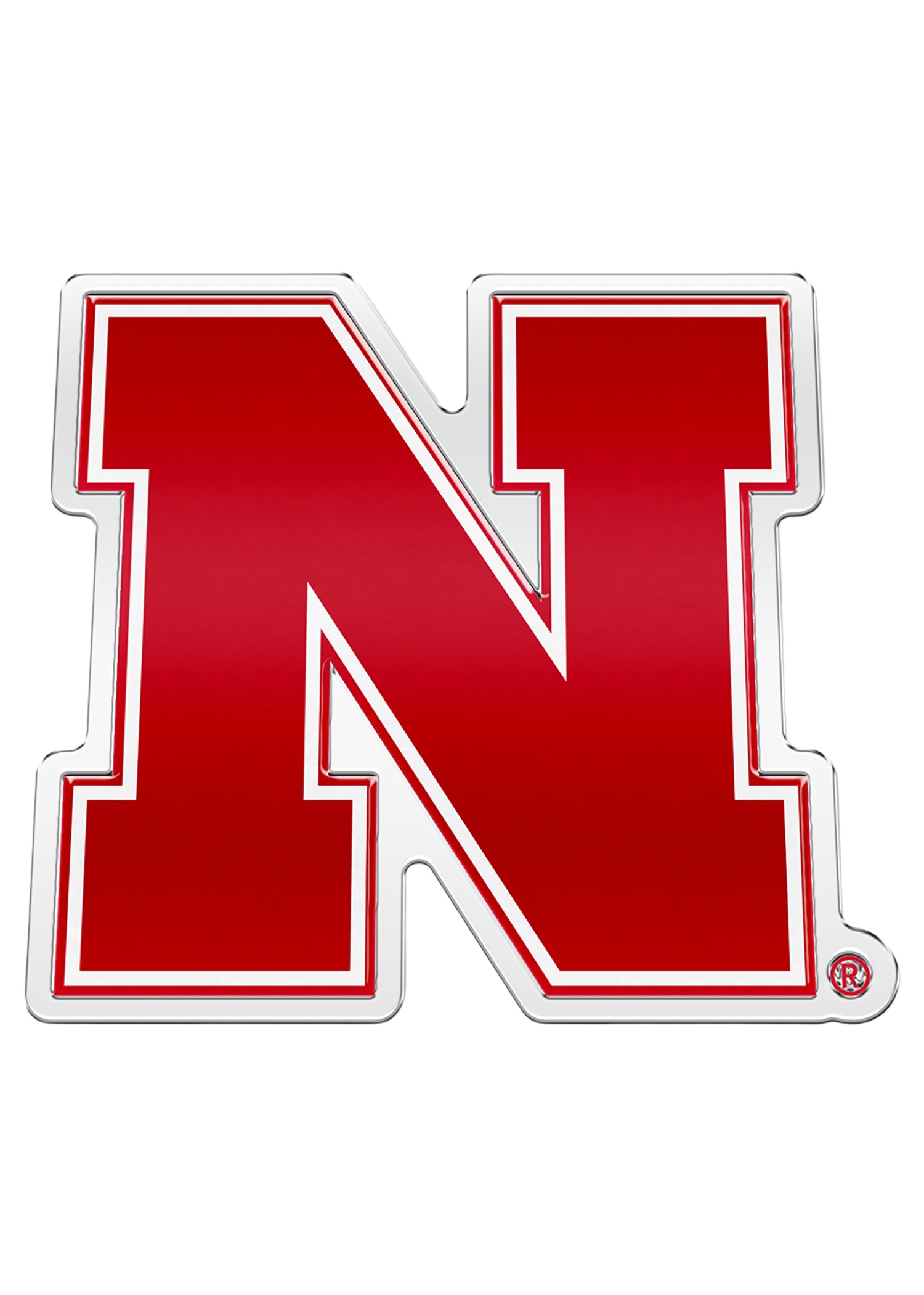 Color Aluminum with Adhesive Tape Backing Red Block N Auto Emblem