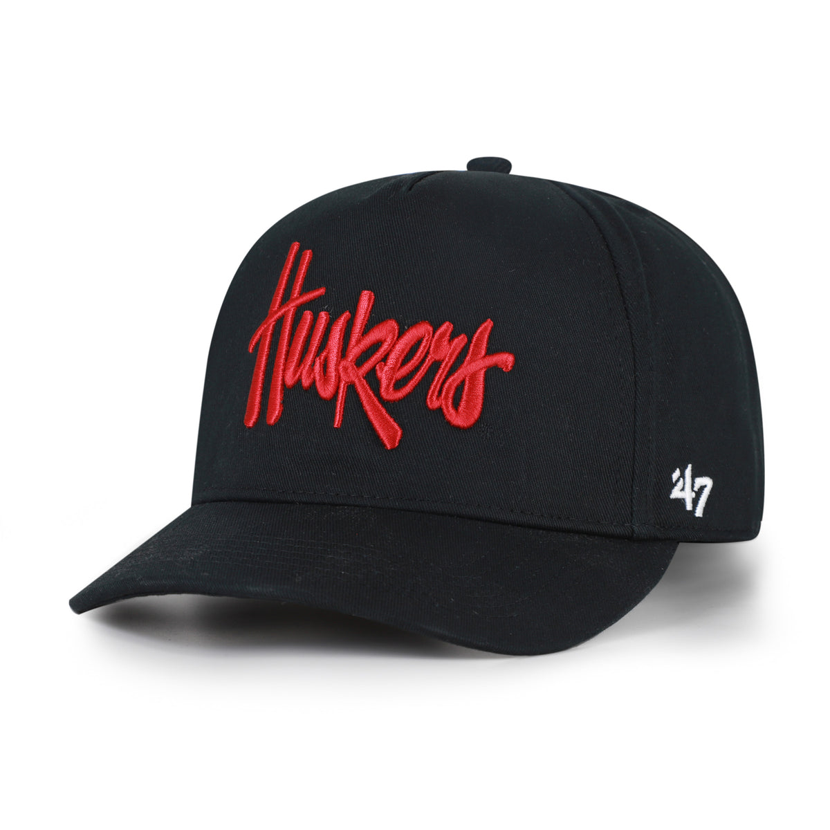 Black '47 Hitch Hat, Curved Bill, Snapback - Nebraska Cornhuskers