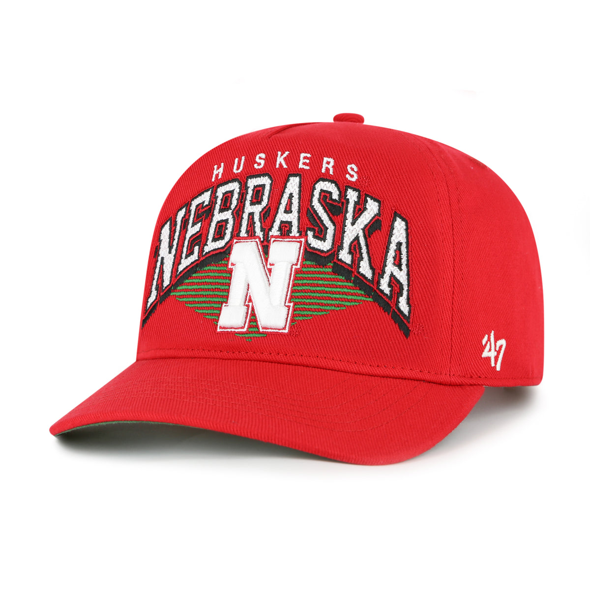 Retro Field Stripe '47 Hitch Hat, Pre-Curved Bill, Snapback - Nebraska Cornhuskers