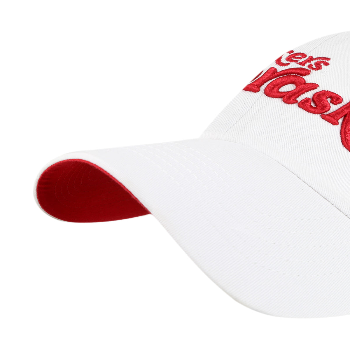 Women's White Nebraska '47 Clean Up Hat, Curved Bill, Strapback - Nebraska Cornhuskers