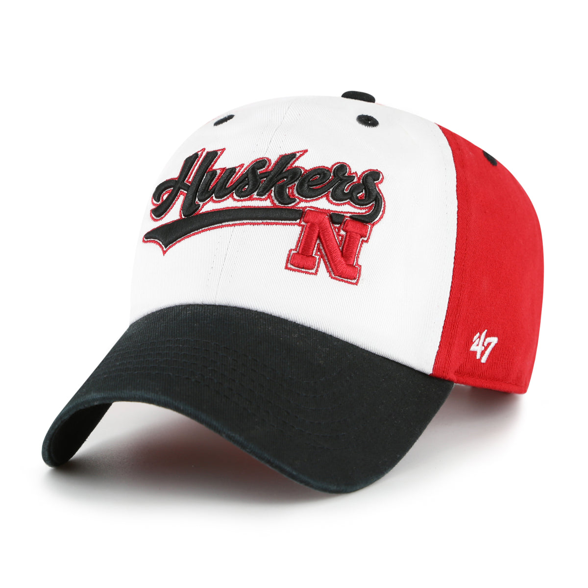 YOUTH '47 Clean Up Baseball Hat, Curved Bill, Strapback - Nebraska Cornhuskers
