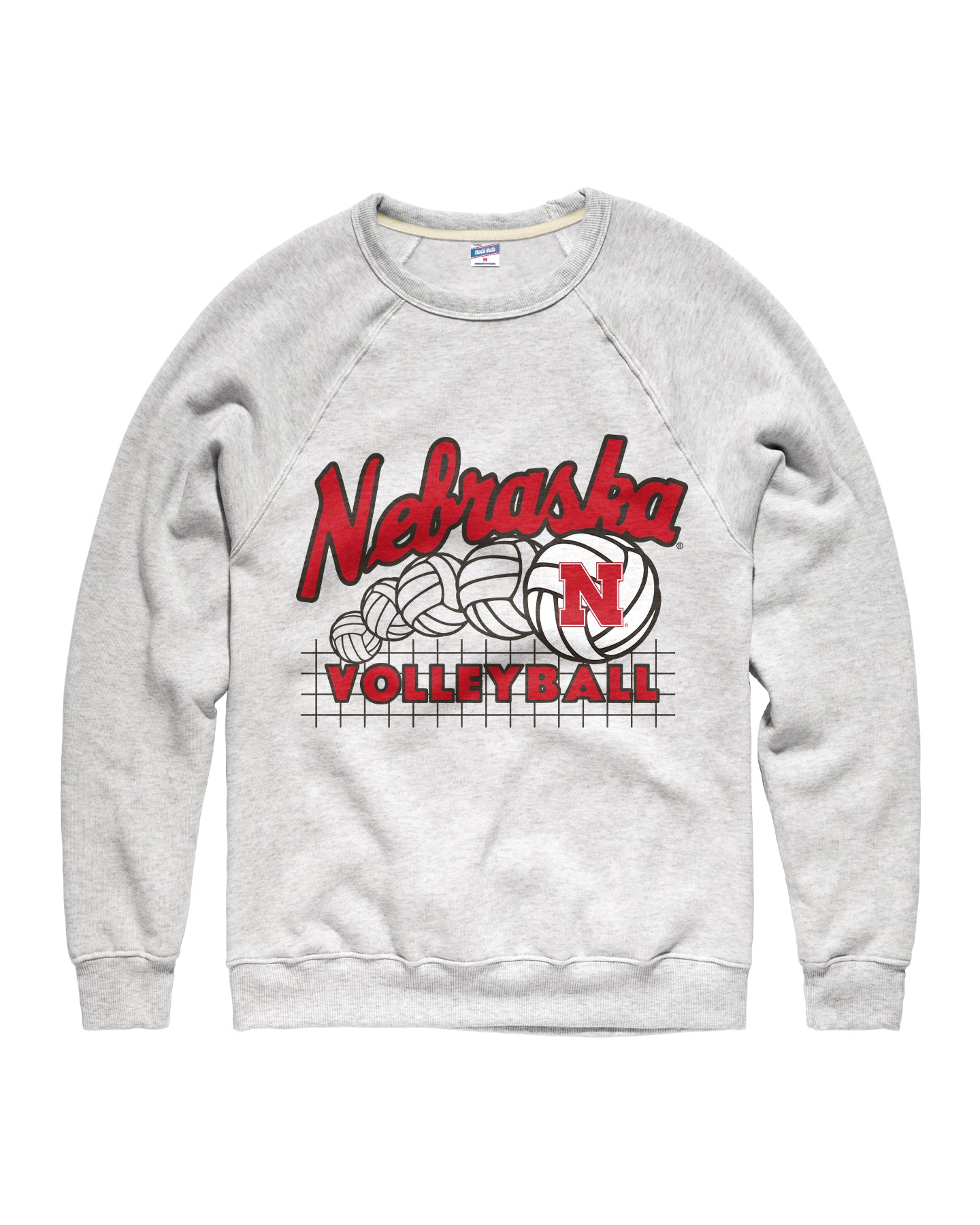Volleyball Ash Crewneck - Nebraska Cornhuskers