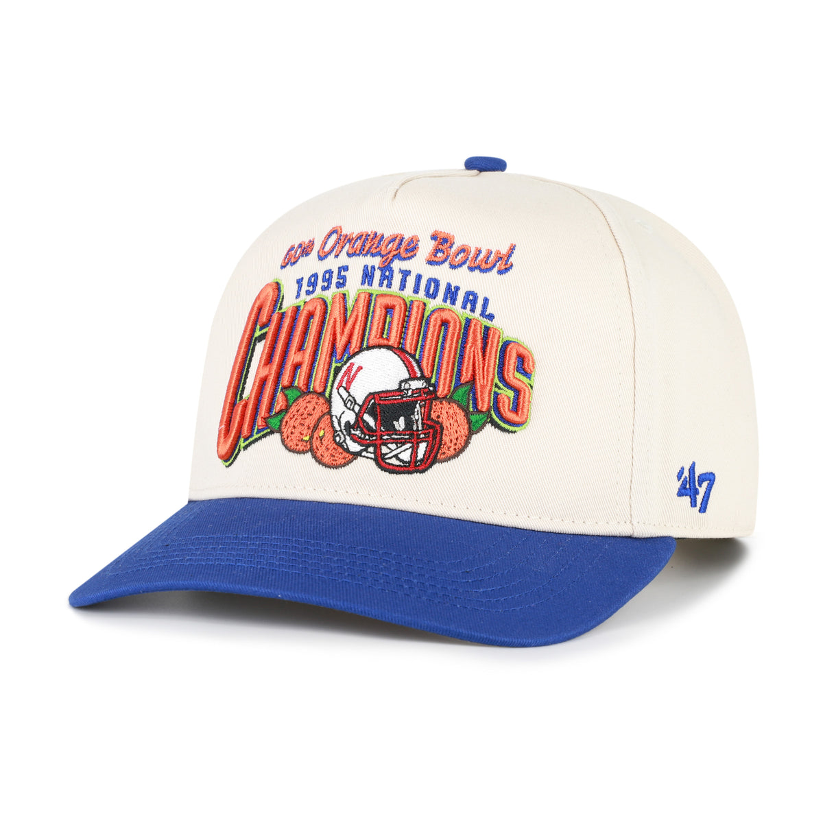 Retro Orange Bowl National Champions '47 Hitch Hat, Pre-Curved Bill, Snapback - Nebraska Cornhuskers