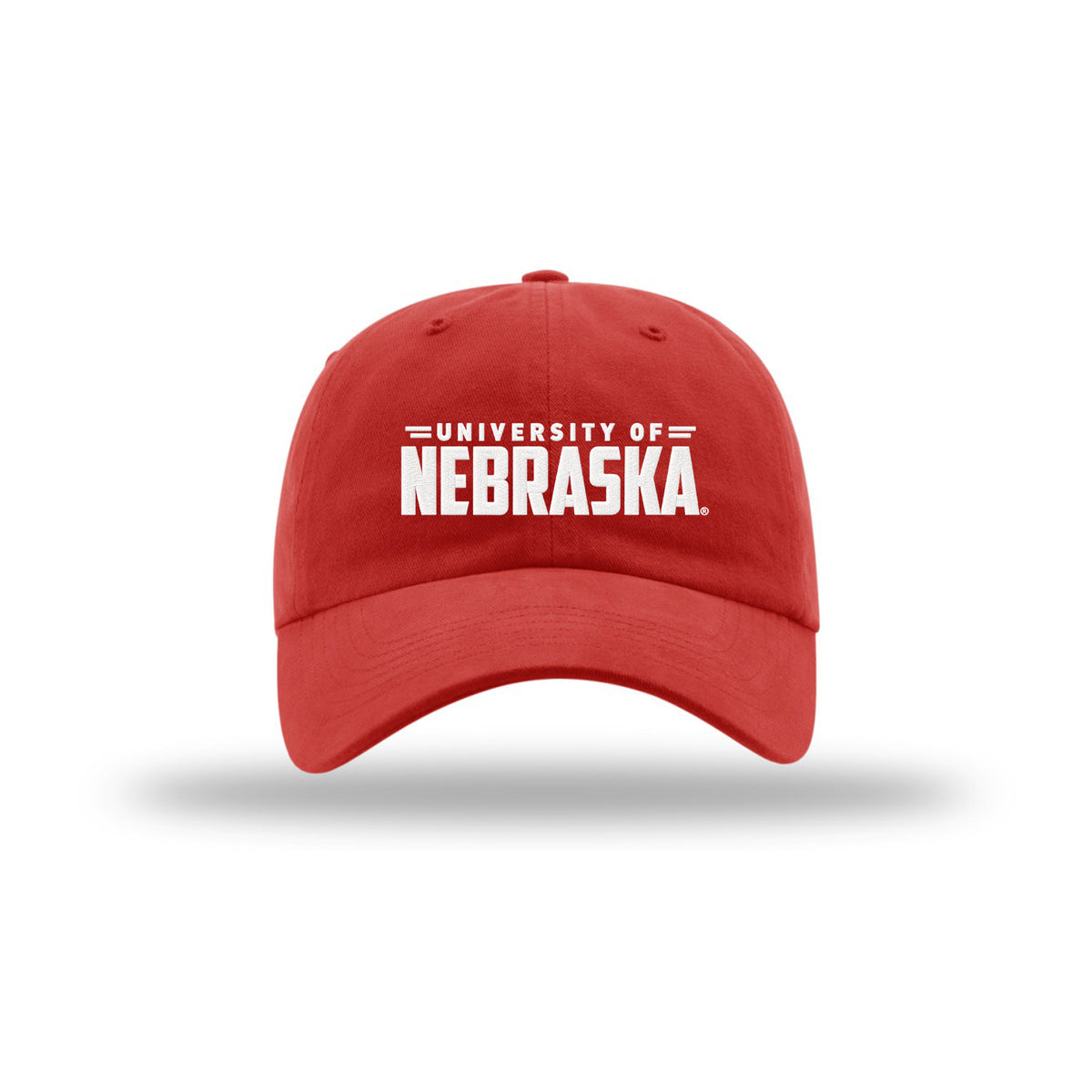 Classic Univ of Nebraska Red Hat, Curved Bill, Strapback - Nebraska Cornhuskers