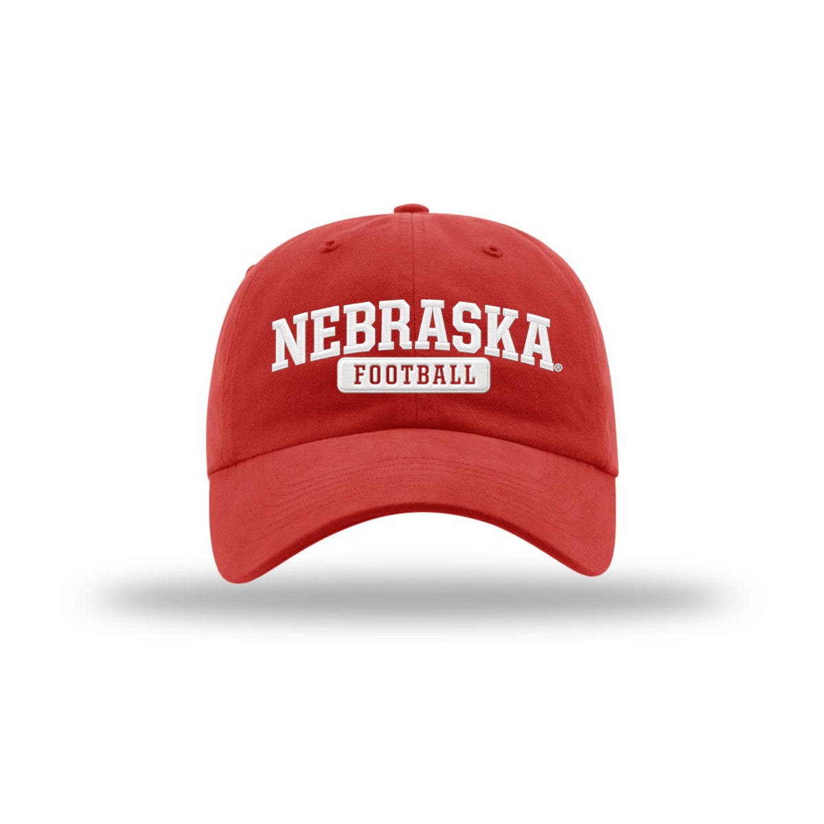 Classic Nebraska Football Red Hat, Curved Bill, Strapback - Nebraska Cornhuskers