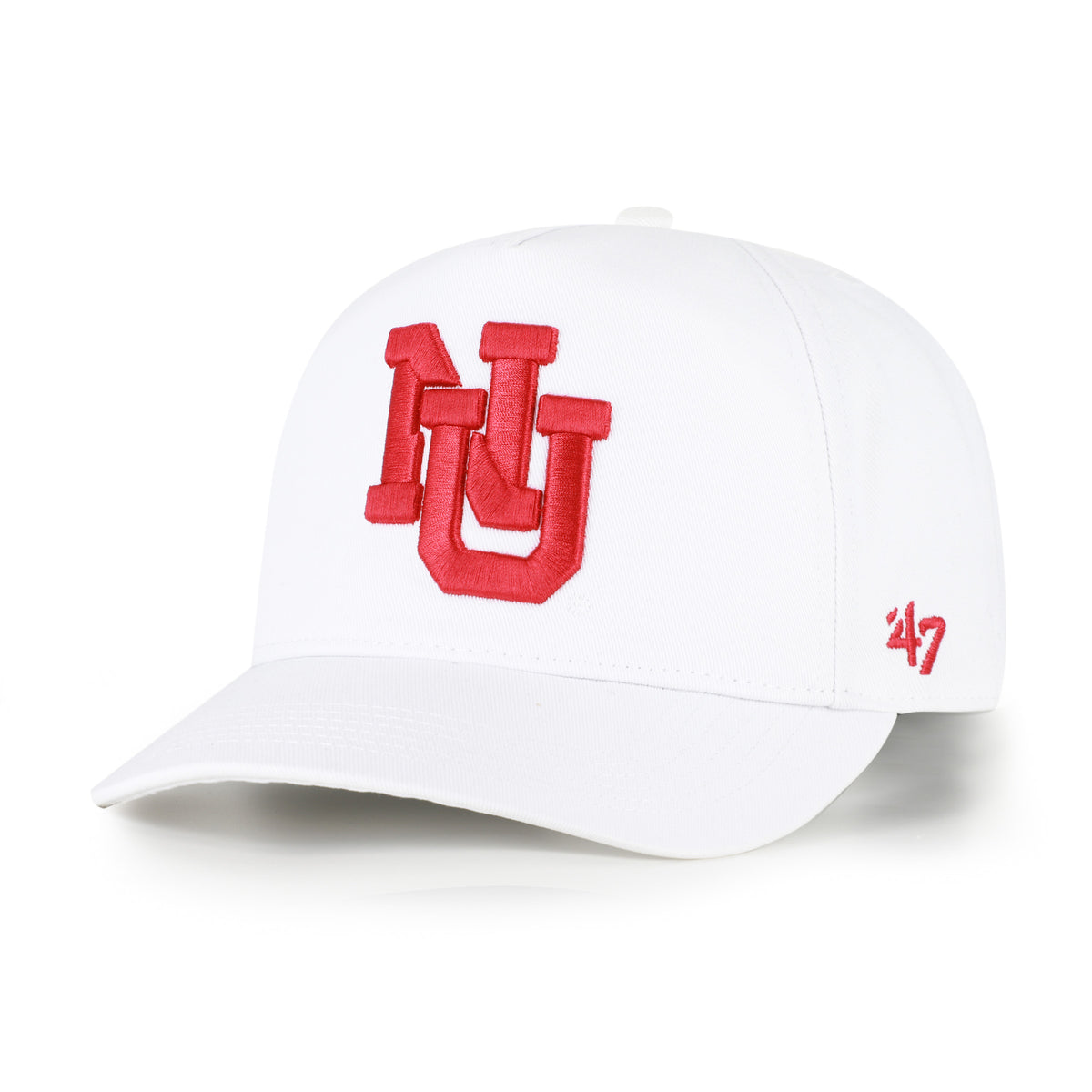 Vintage White '47 Hitch Hat, Curved Bill, Snapback - Nebraska Cornhuskers