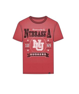 Vintage Light Habanero Red Holt Heavy Slub Tee - Nebraska Cornhuskers