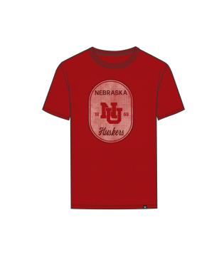 Vintage Rescue Red Cross Patch Scrum Tee - Nebraska Cornhuskers