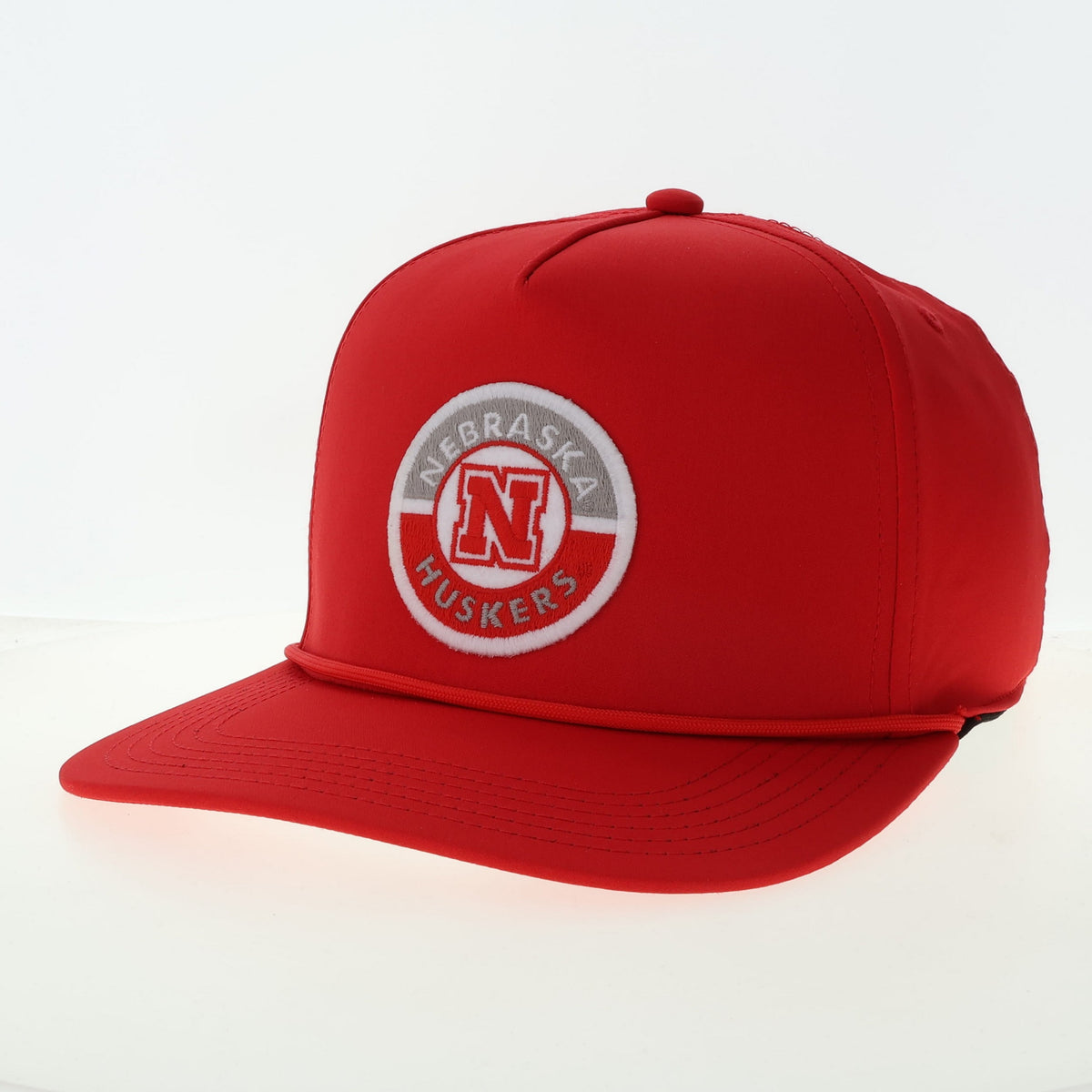 Caddy Red Patch Rope Hat, Pre-Curved Bill, Snapback - Nebraska Cornhuskers