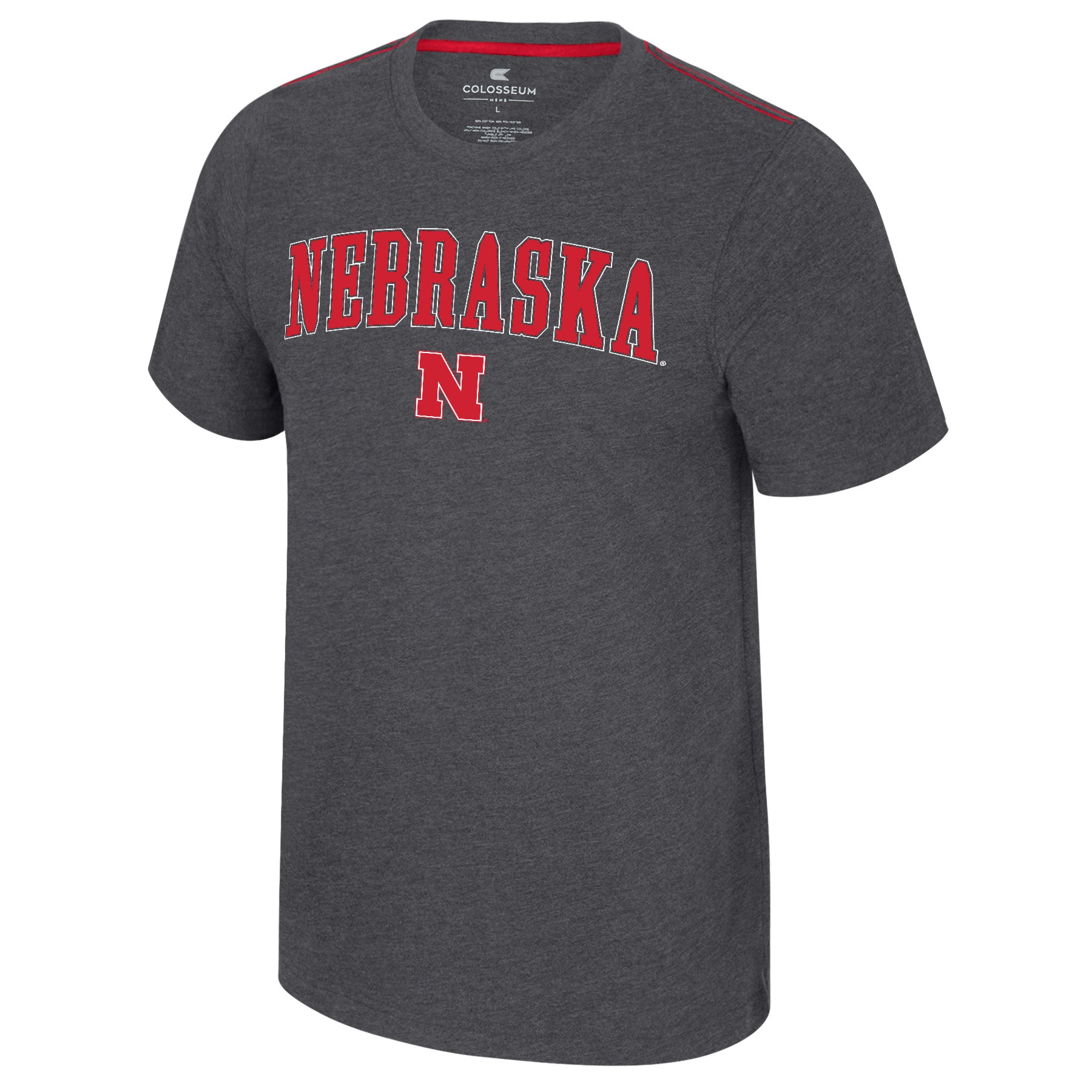 Carmy Short Sleeve Tee in Charcoal - Nebraska Cornhuskers