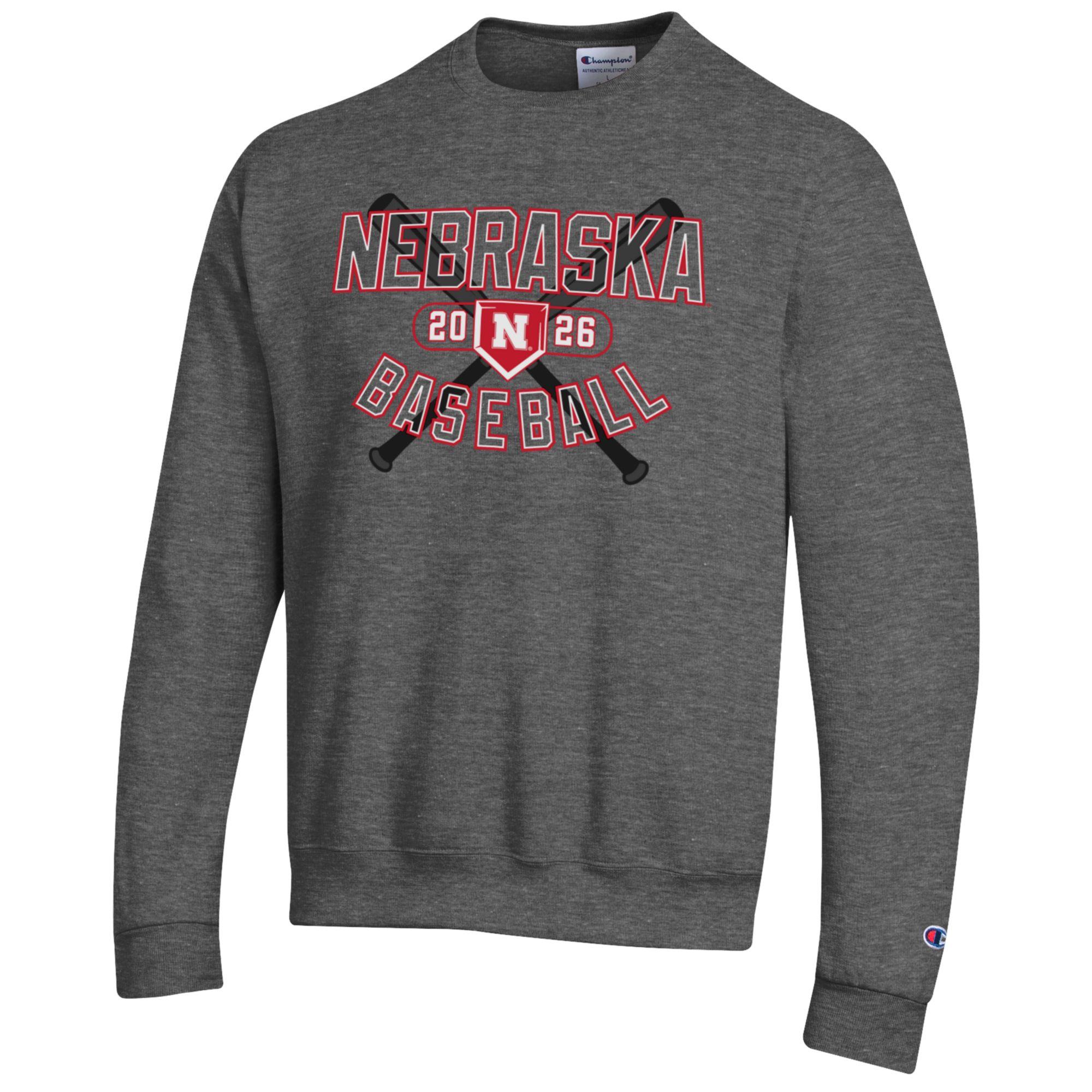 Charcoal Nebraska 2026 Baseball Crew - Nebraska Cornhuskers