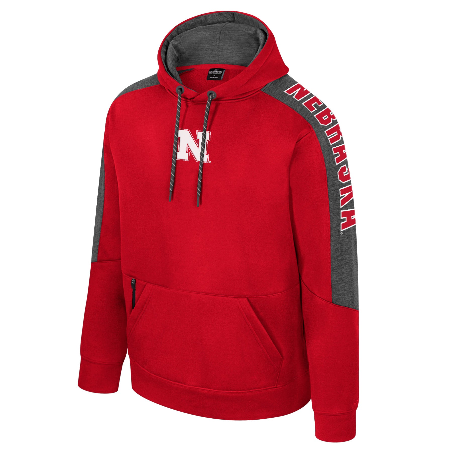 Chester Poly Hoodie in Red - Nebraska Cornhuskers