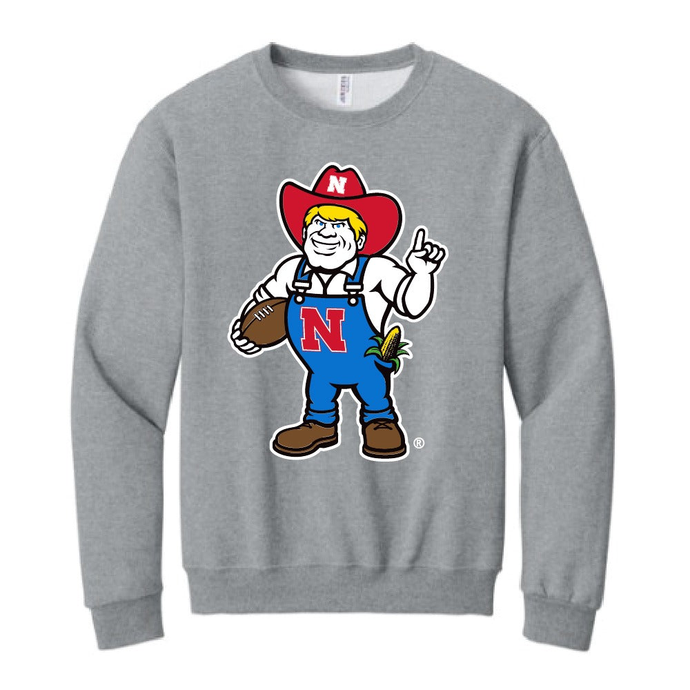 Classic Herbie Athletic Heather Crew - Nebraska Cornhuskers