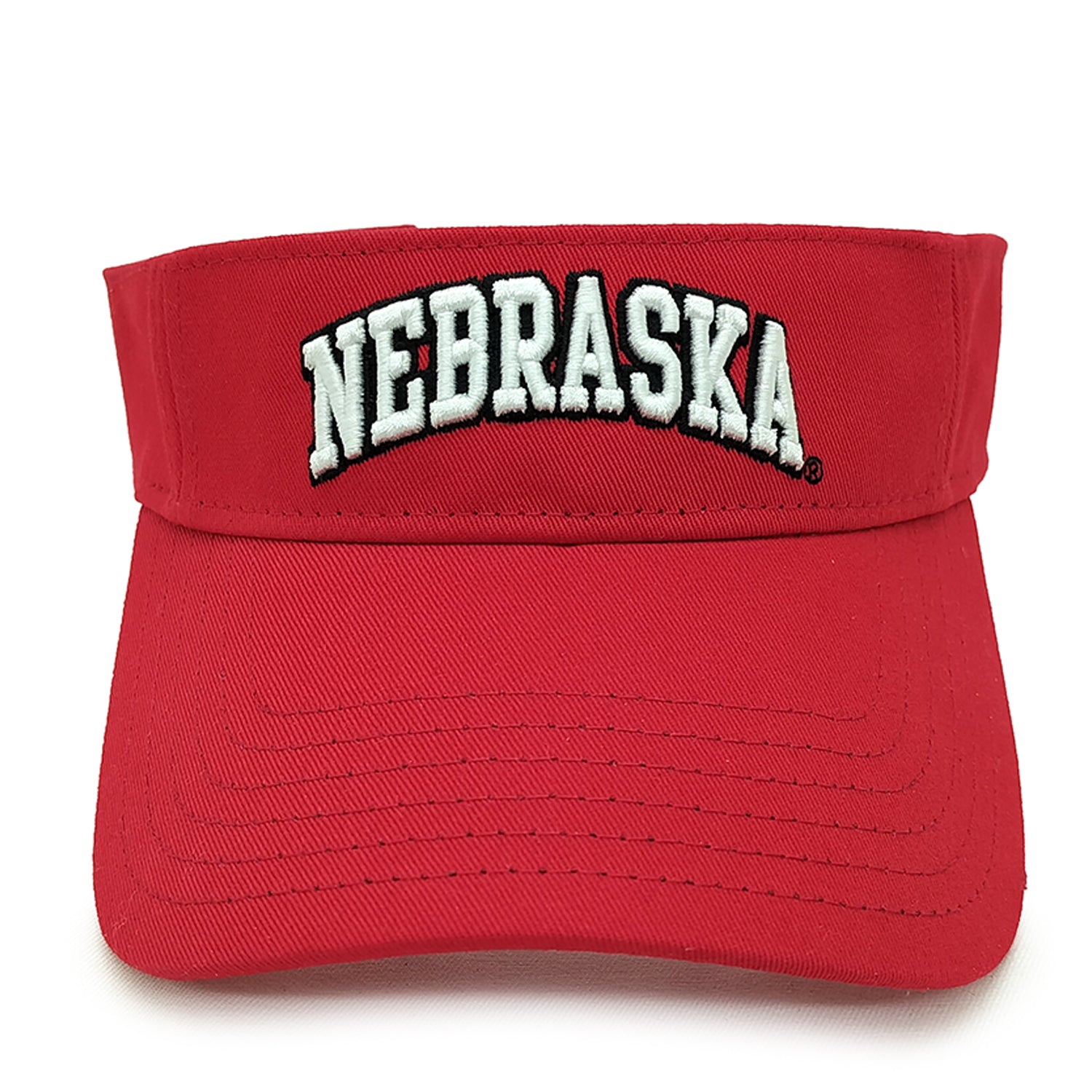 Classic Twill Adjustable Visor in Red - Nebraska Cornhuskers