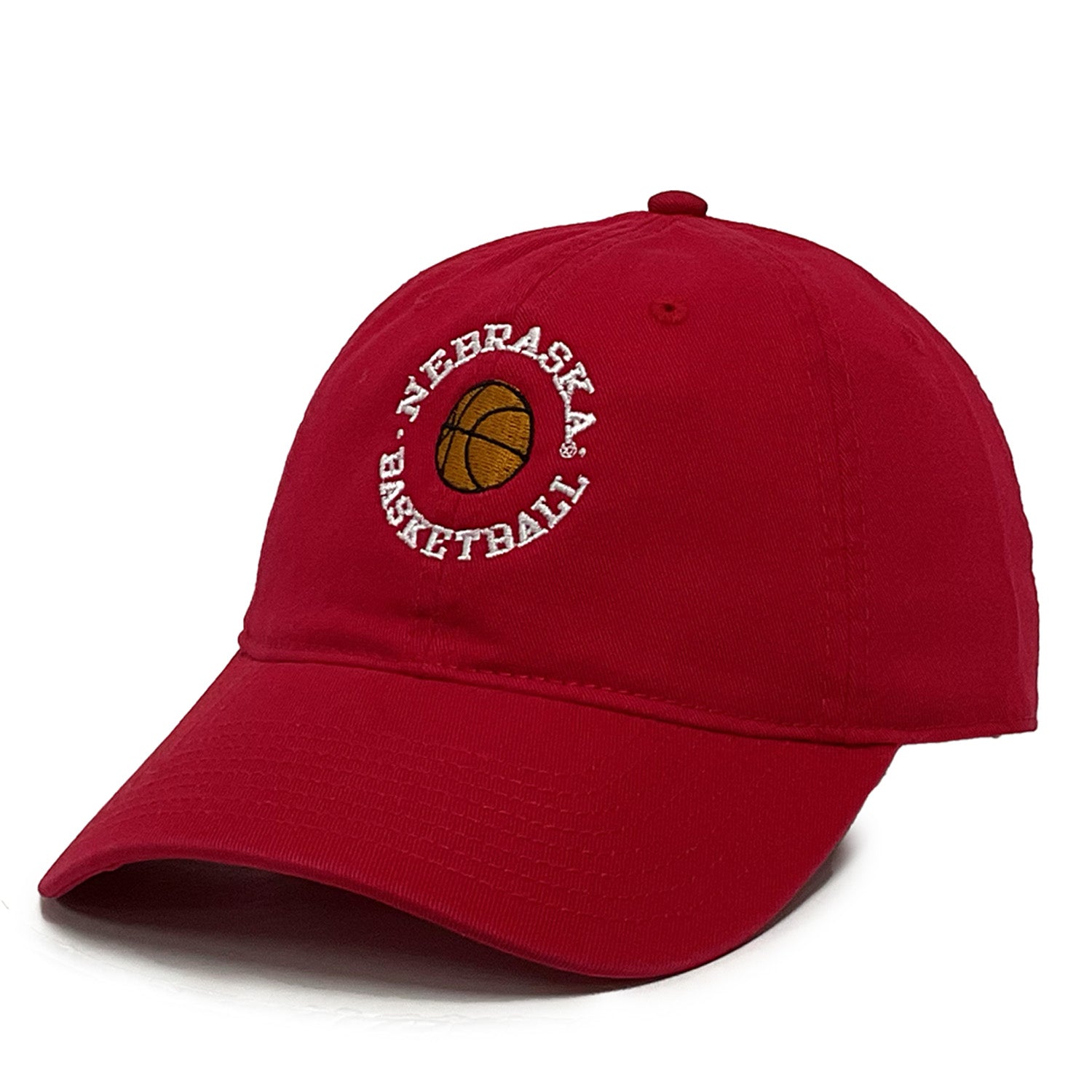Classic Twill Basketball in Red Hat, Curved Bill, Strapback - Nebraska Cornhuskers