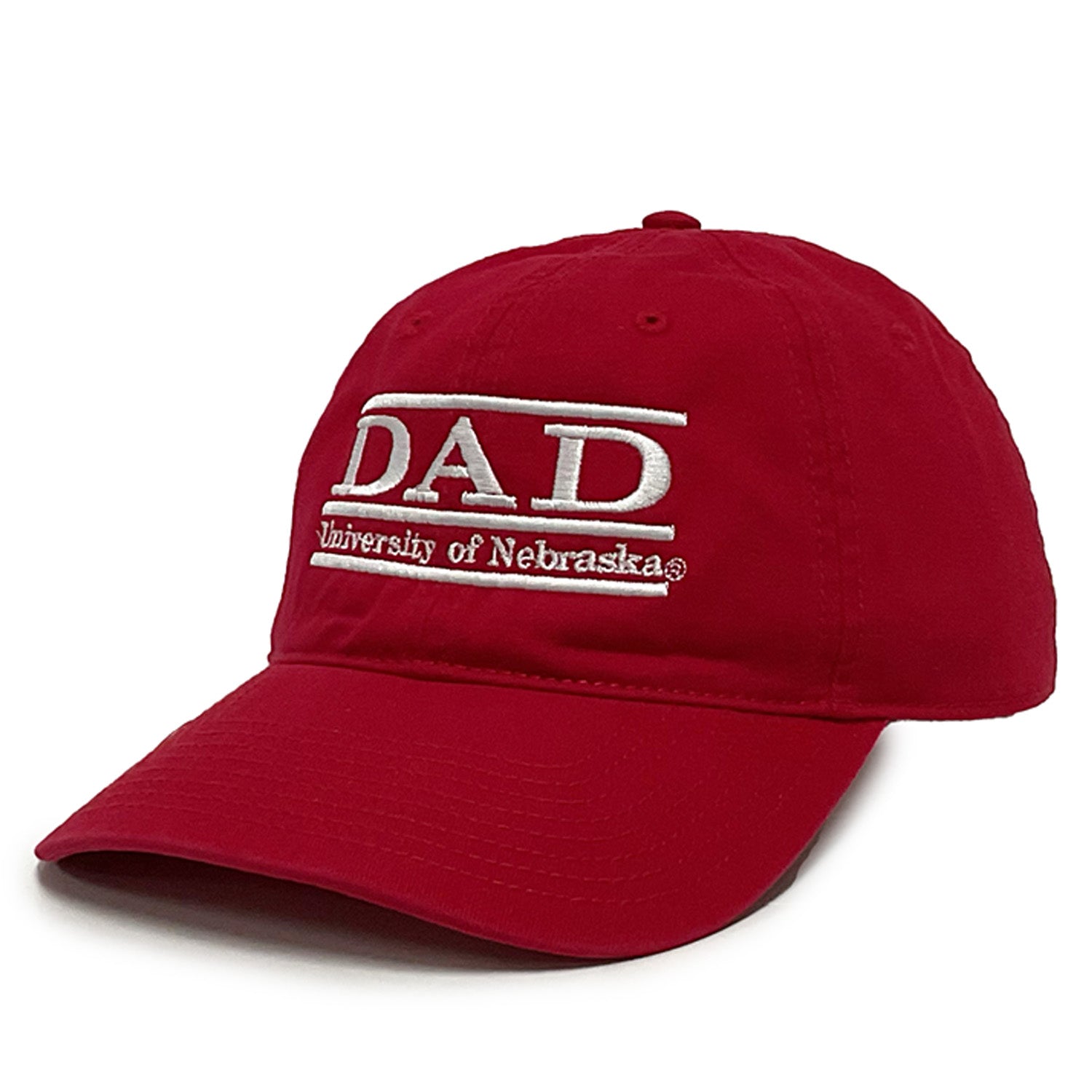 Classic Twill Dad in Red Hat, Curved Bill, Strapback - Nebraska Cornhuskers