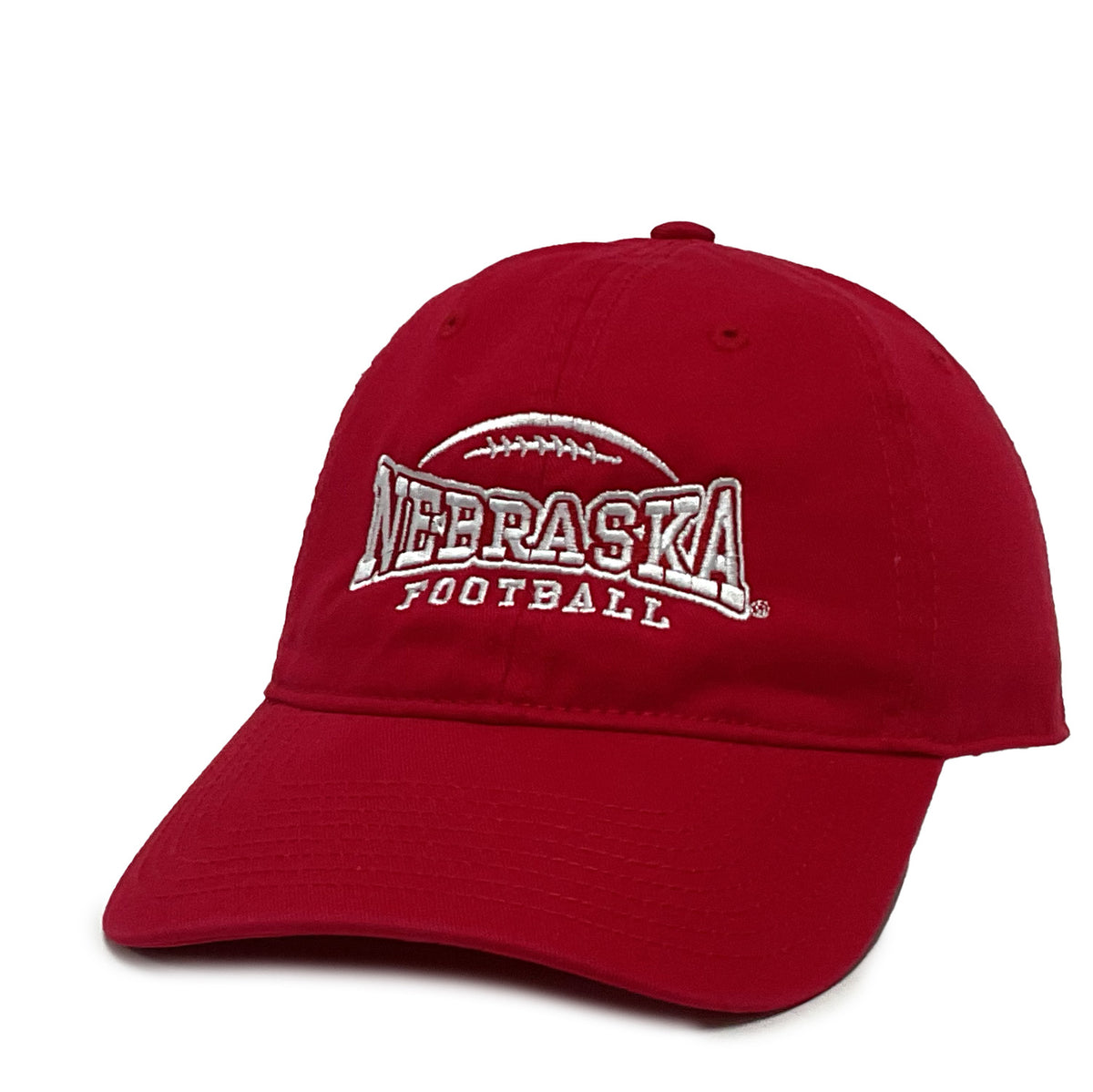 Classic Twill Football in Red Hat, Curved Bill, Strapback - Nebraska Cornhuskers