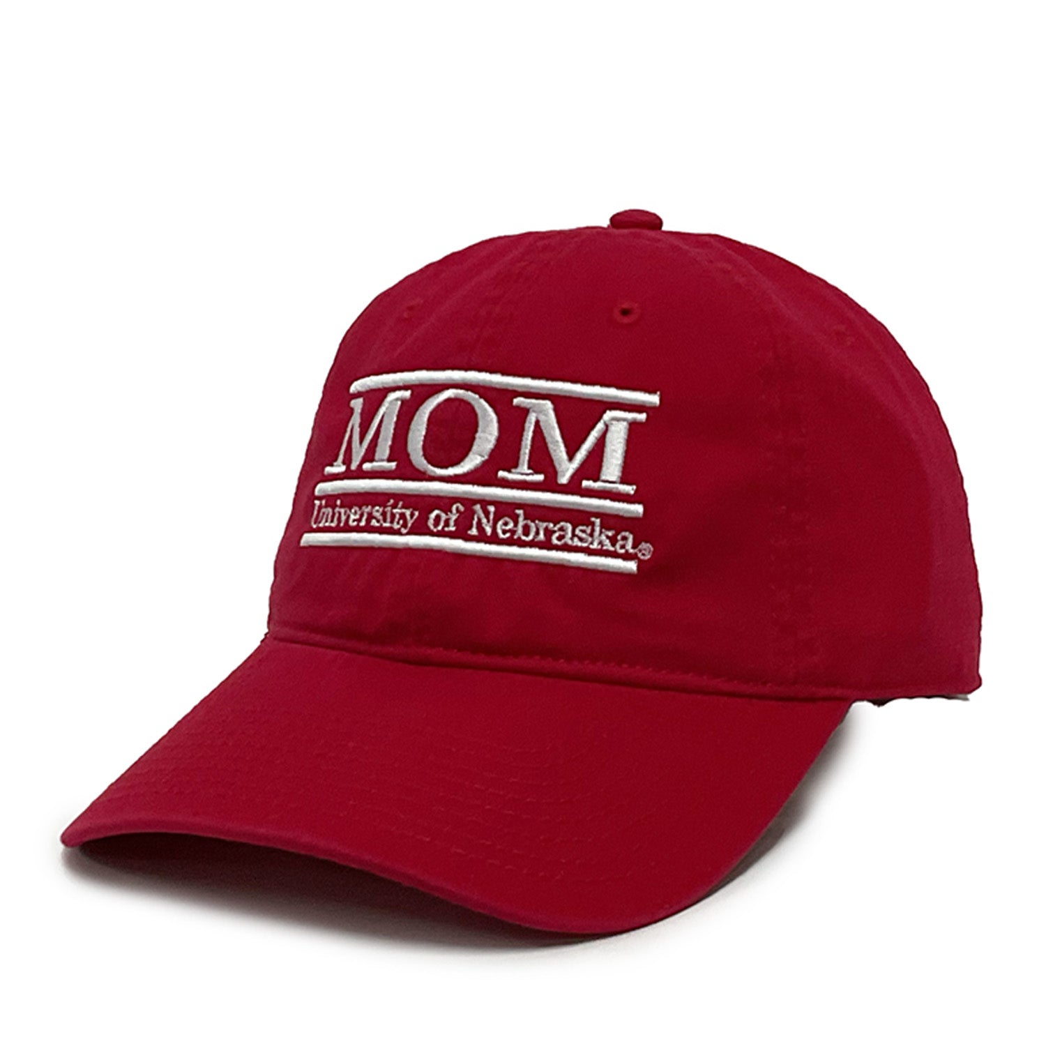 Classic Twill Mom in Red Hat, Curved Bill, Strapback - Nebraska Cornhuskers