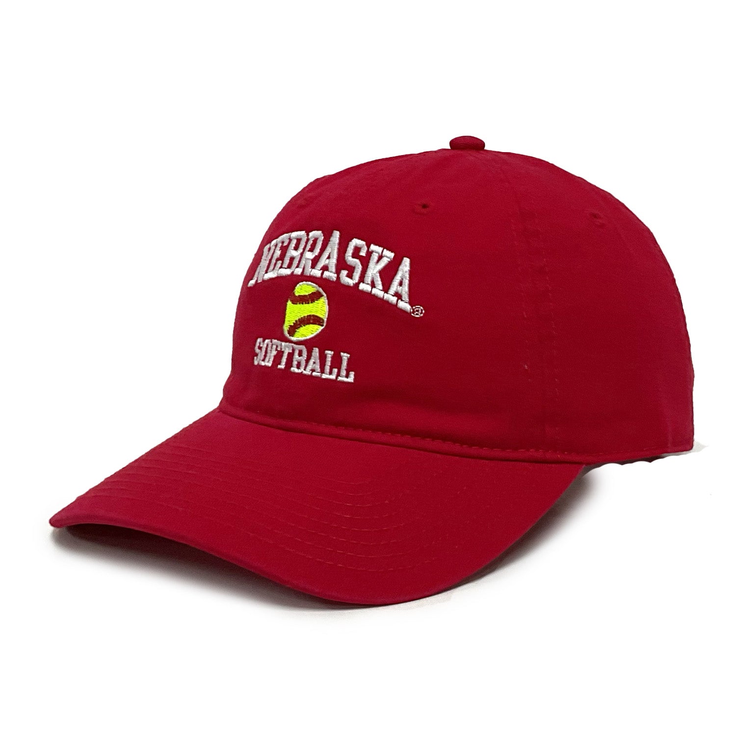 Classic Twill Softball in Red Hat, Curved Bill, Strapback - Nebraska Cornhuskers