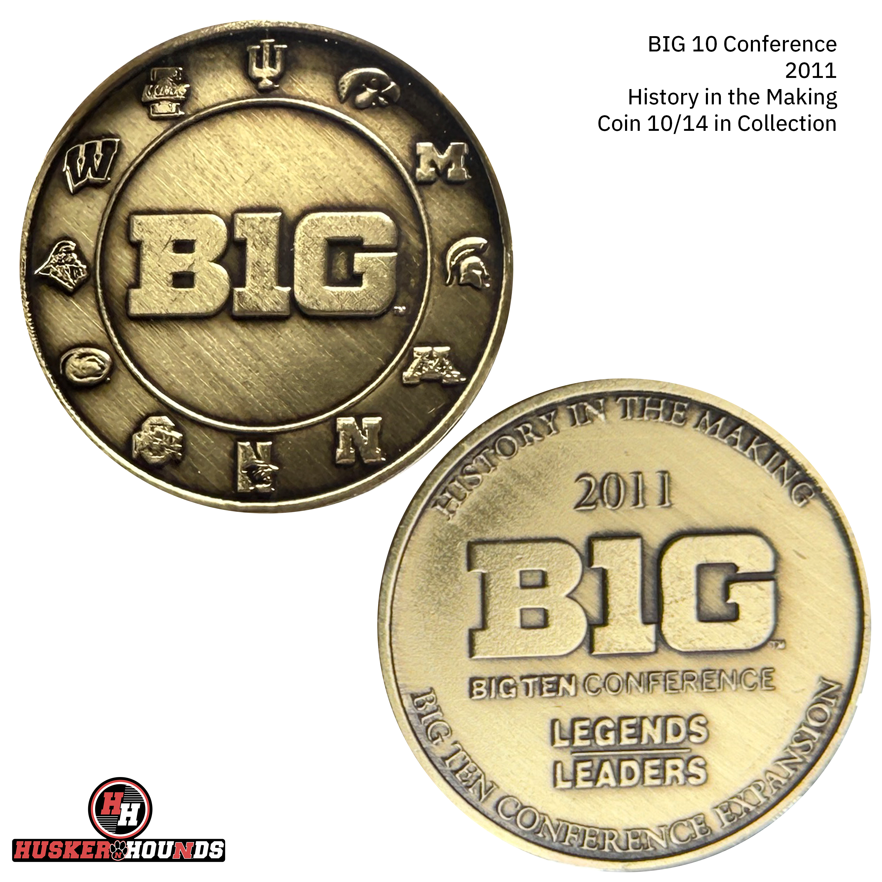 14 Authentic Coin Collection with Case - Nebraska Cornhuskers