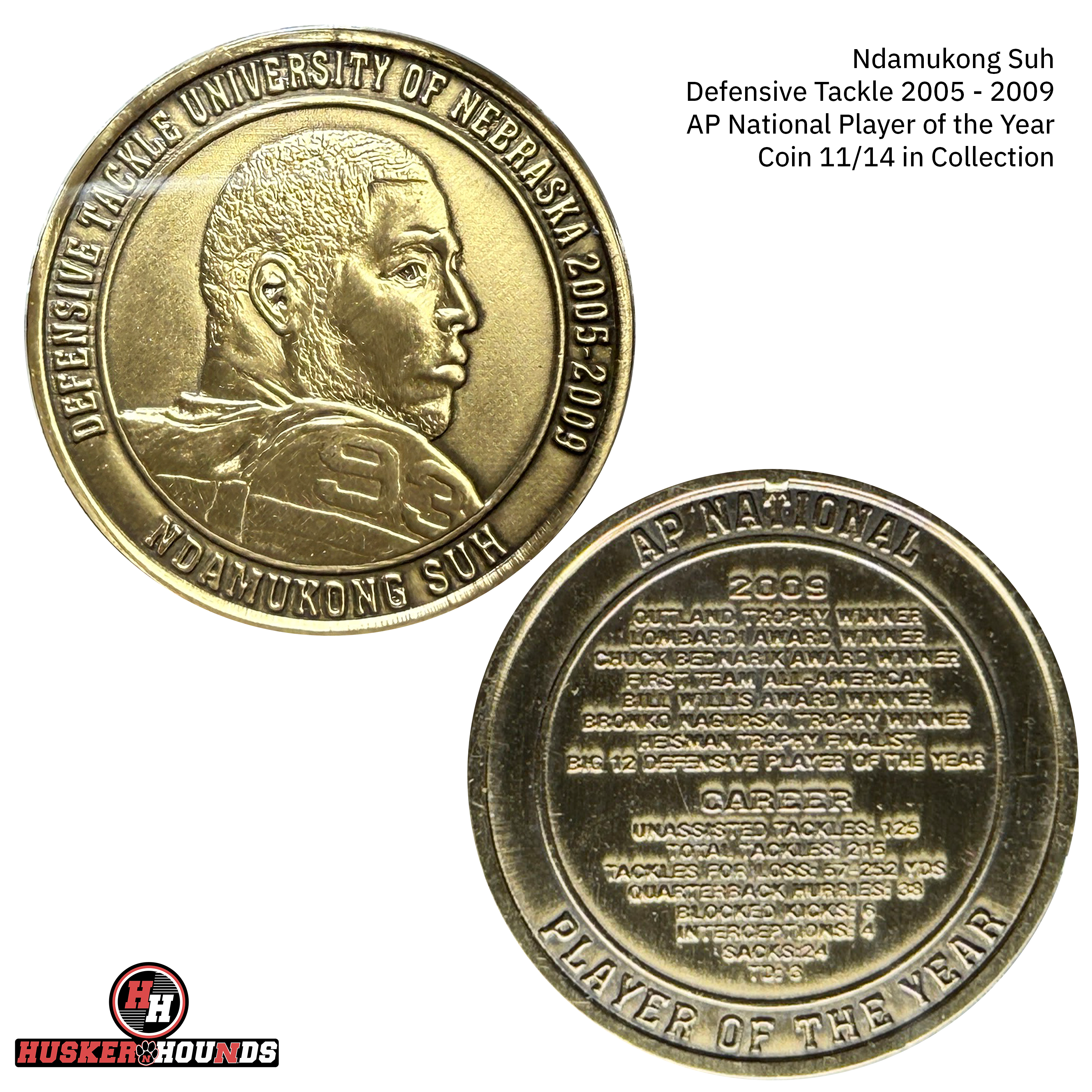 14 Authentic Coin Collection with Case - Nebraska Cornhuskers