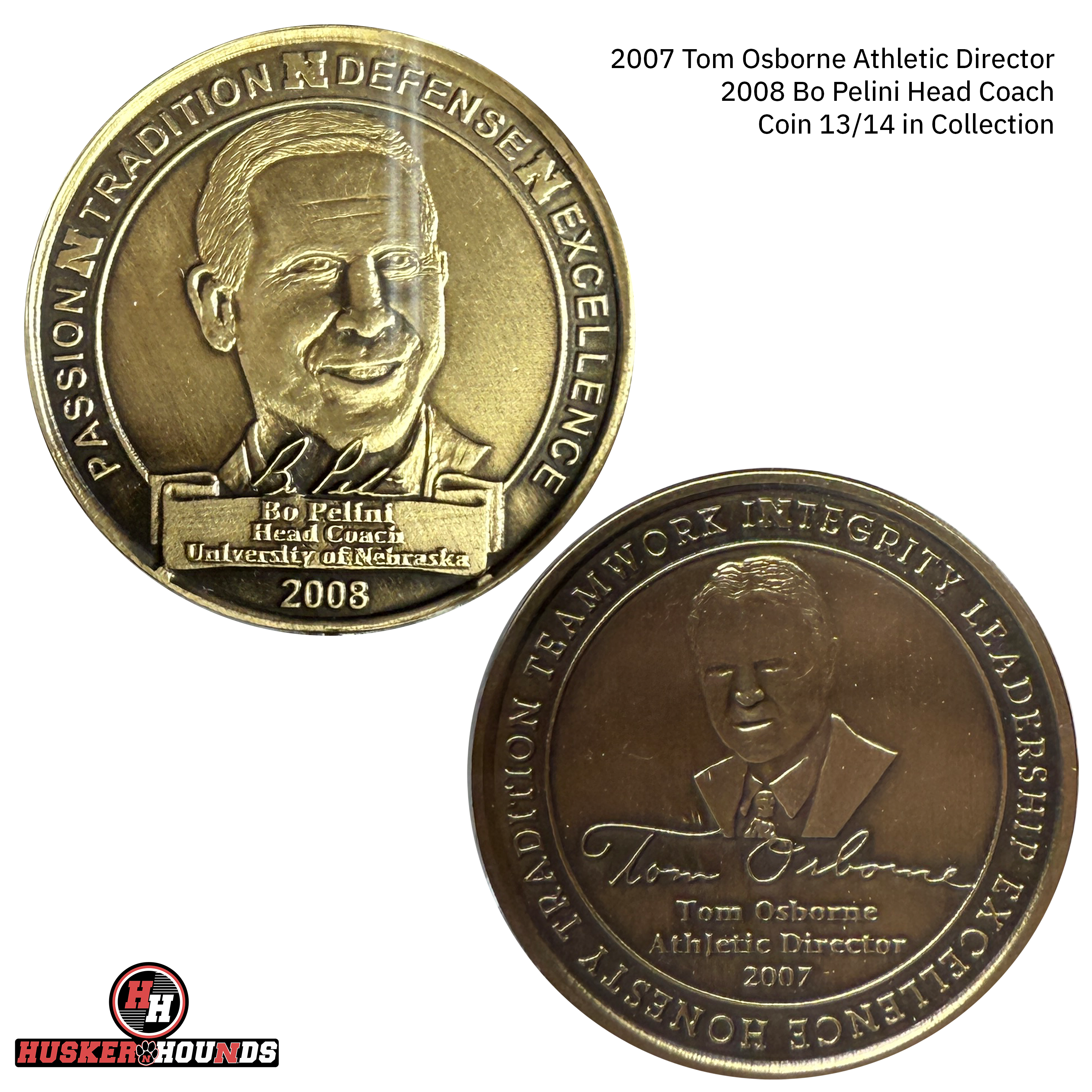 14 Authentic Coin Collection with Case - Nebraska Cornhuskers