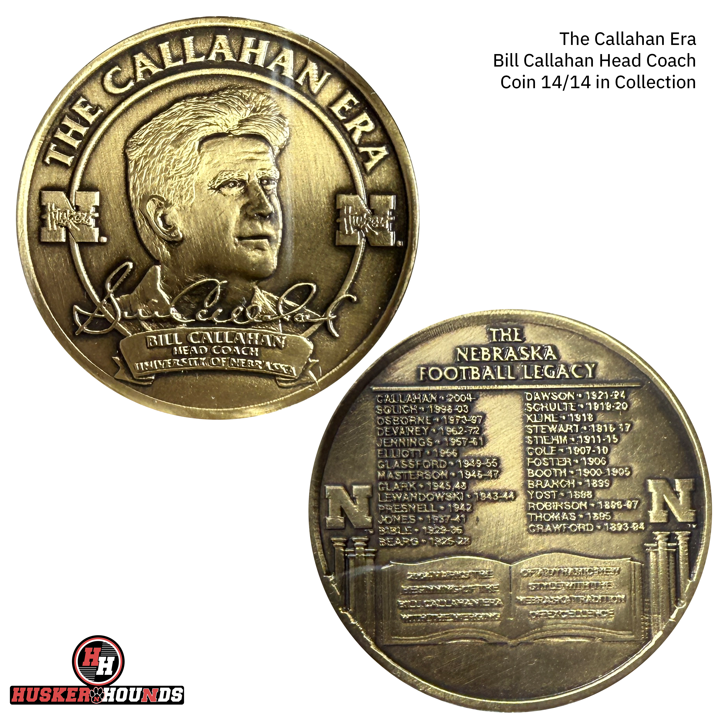 14 Authentic Coin Collection with Case - Nebraska Cornhuskers