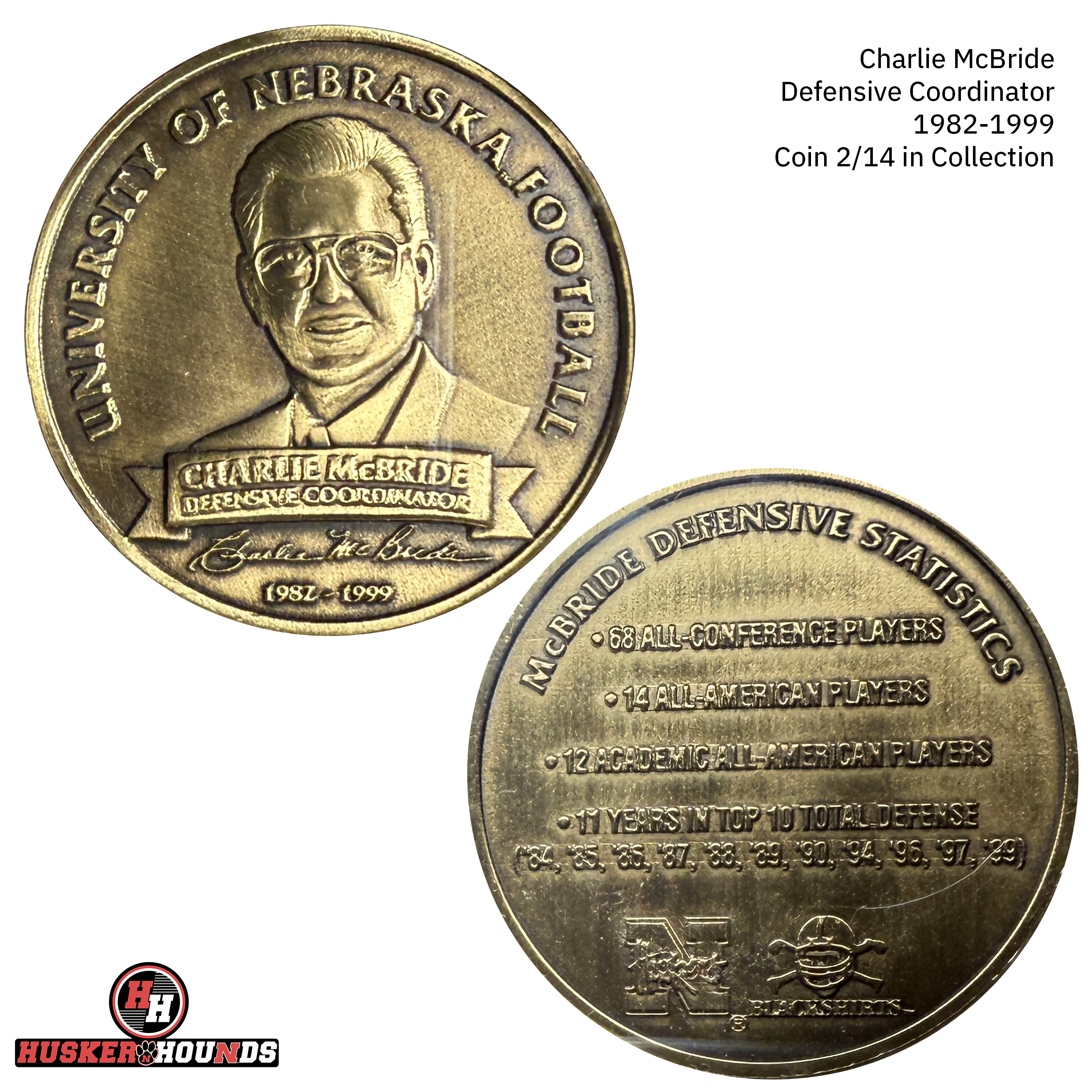 14 Authentic Coin Collection with Case - Nebraska Cornhuskers