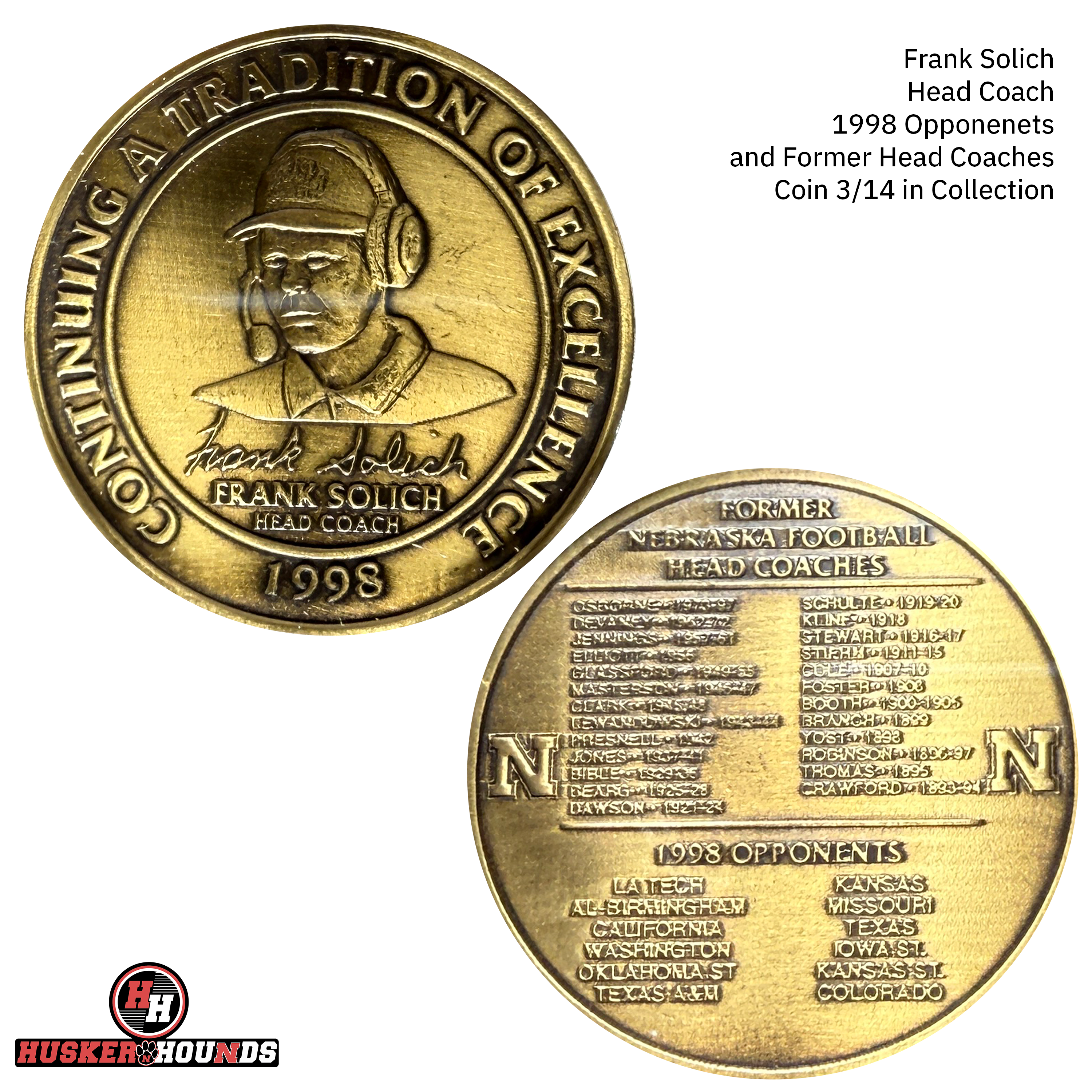 14 Authentic Coin Collection with Case - Nebraska Cornhuskers