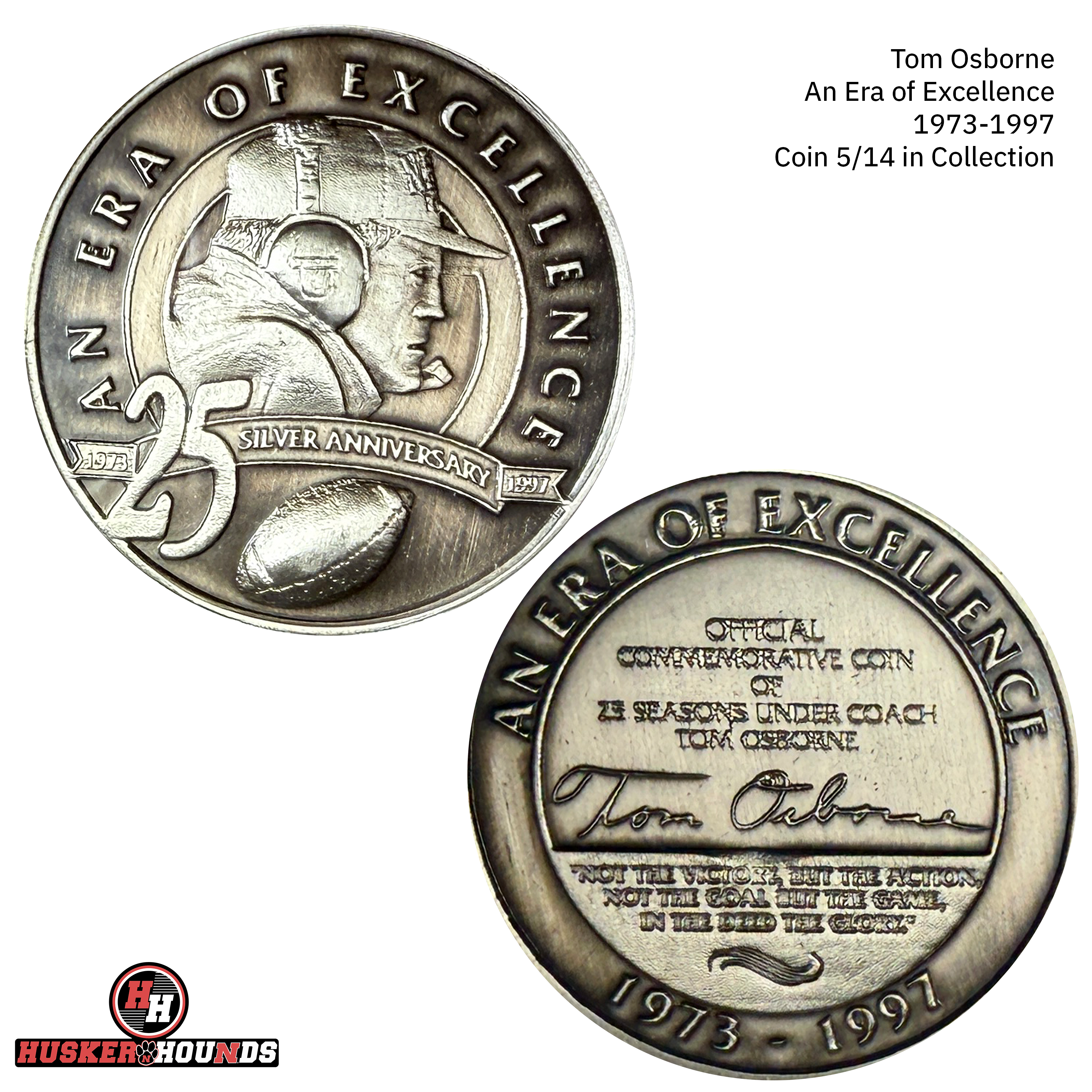 14 Authentic Coin Collection with Case - Nebraska Cornhuskers