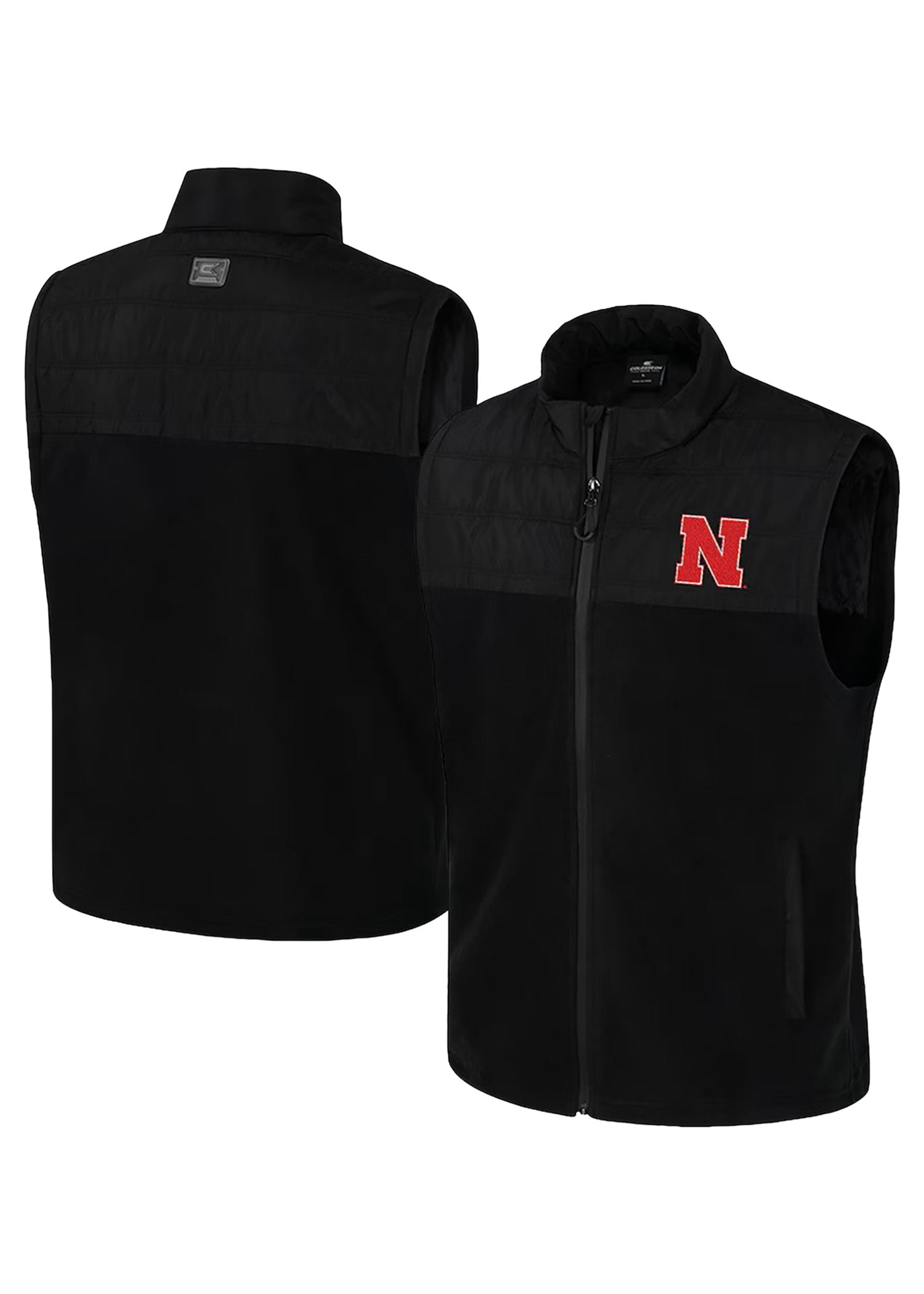 Men's Black Block The Sun Sleeveless Jacket Vest Colosseum Nebraska Cornhuskers