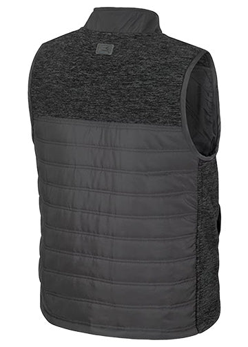 Men's Charcoal Nightman Full-Zip Puffer Vest Colosseum Nebraska Huskers
