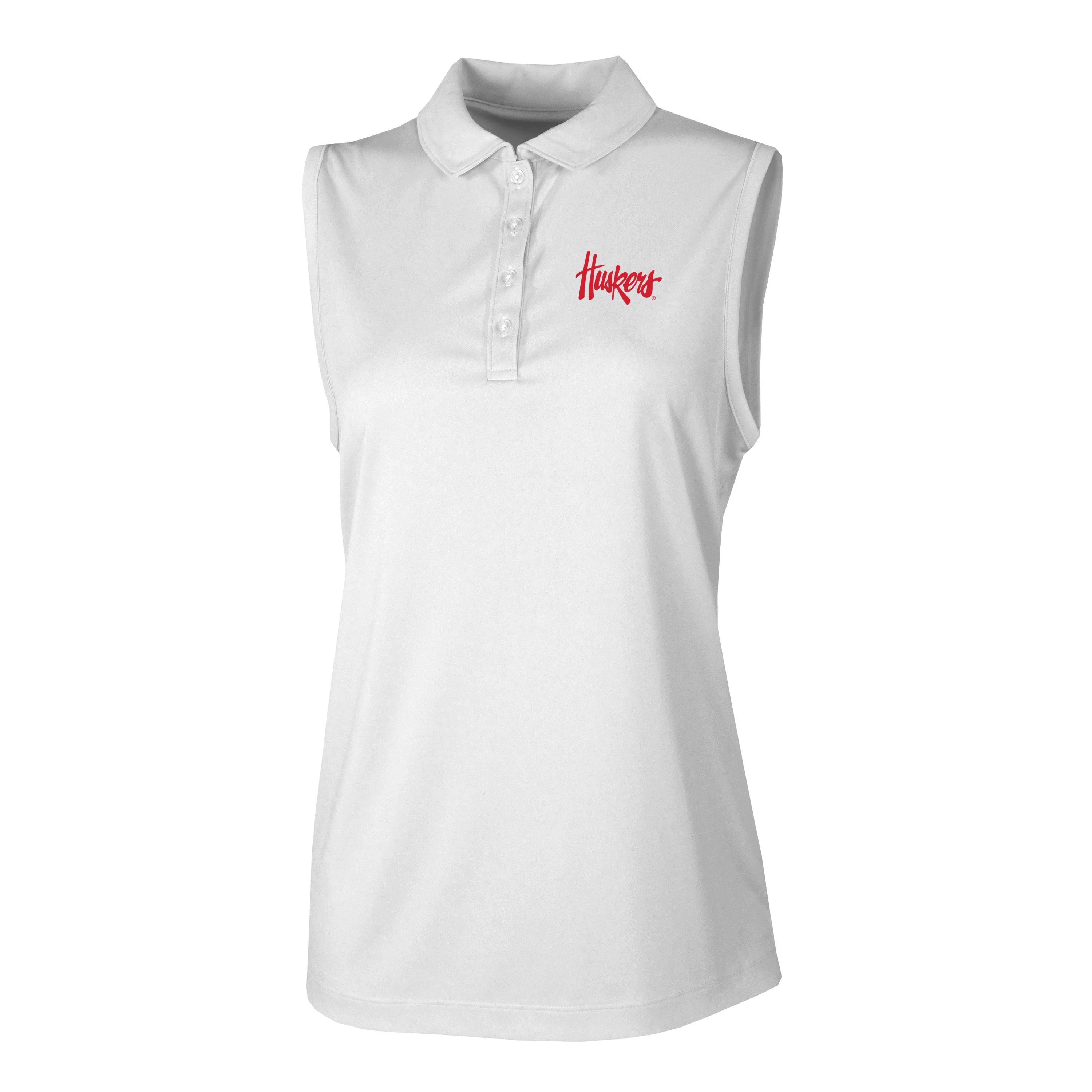 Columbia Women's Ace Flair White Tank - Nebraska Cornhuskers