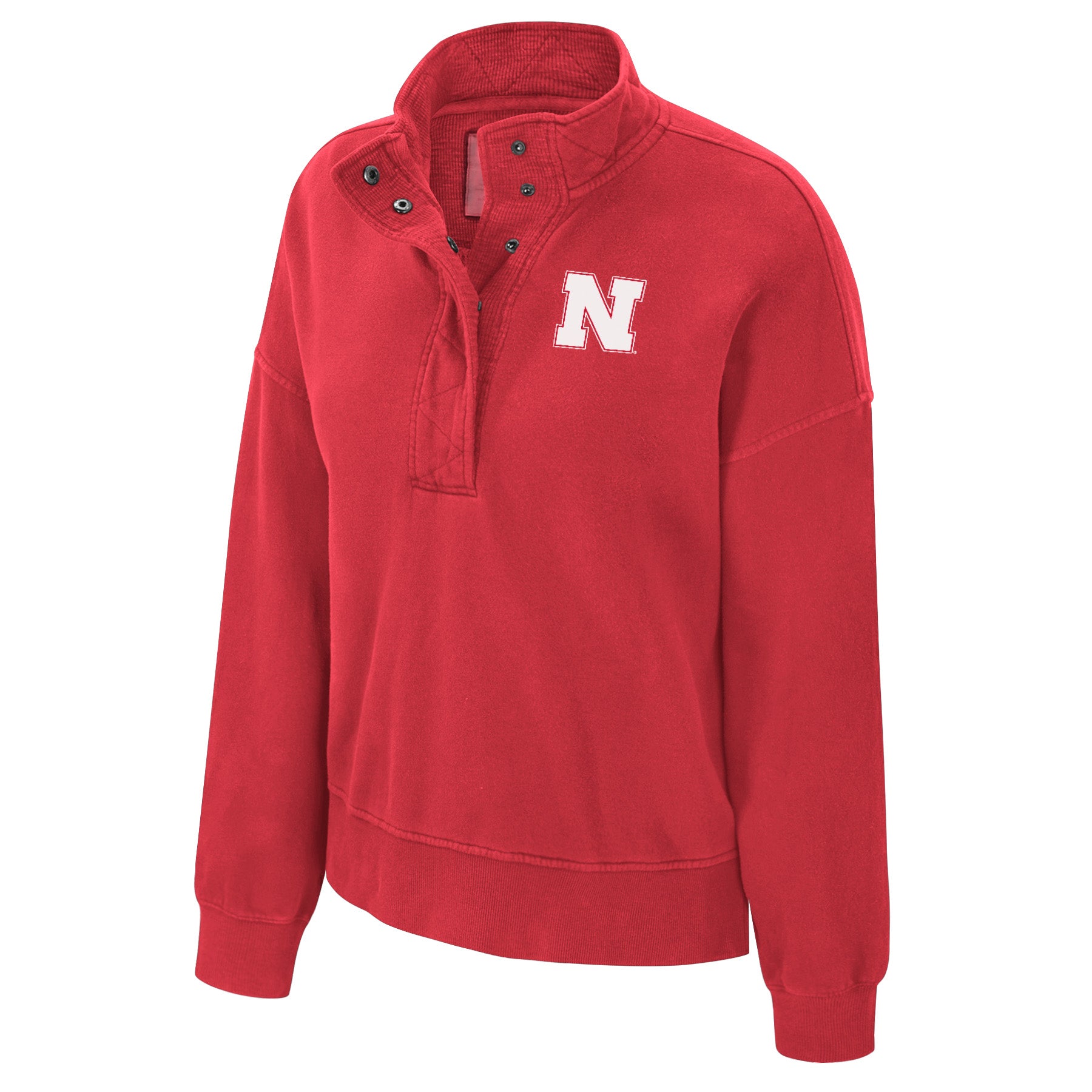 Connie Vintage Half Snap in Red - Nebraska Cornhuskers