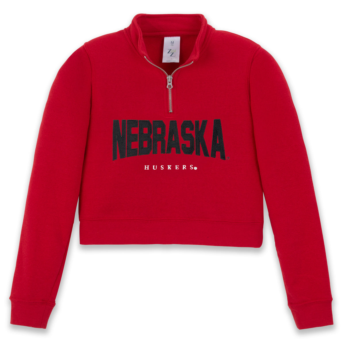 Cropped Quarter Zip Youth Sweatshirt - Nebraska Cornhuskers