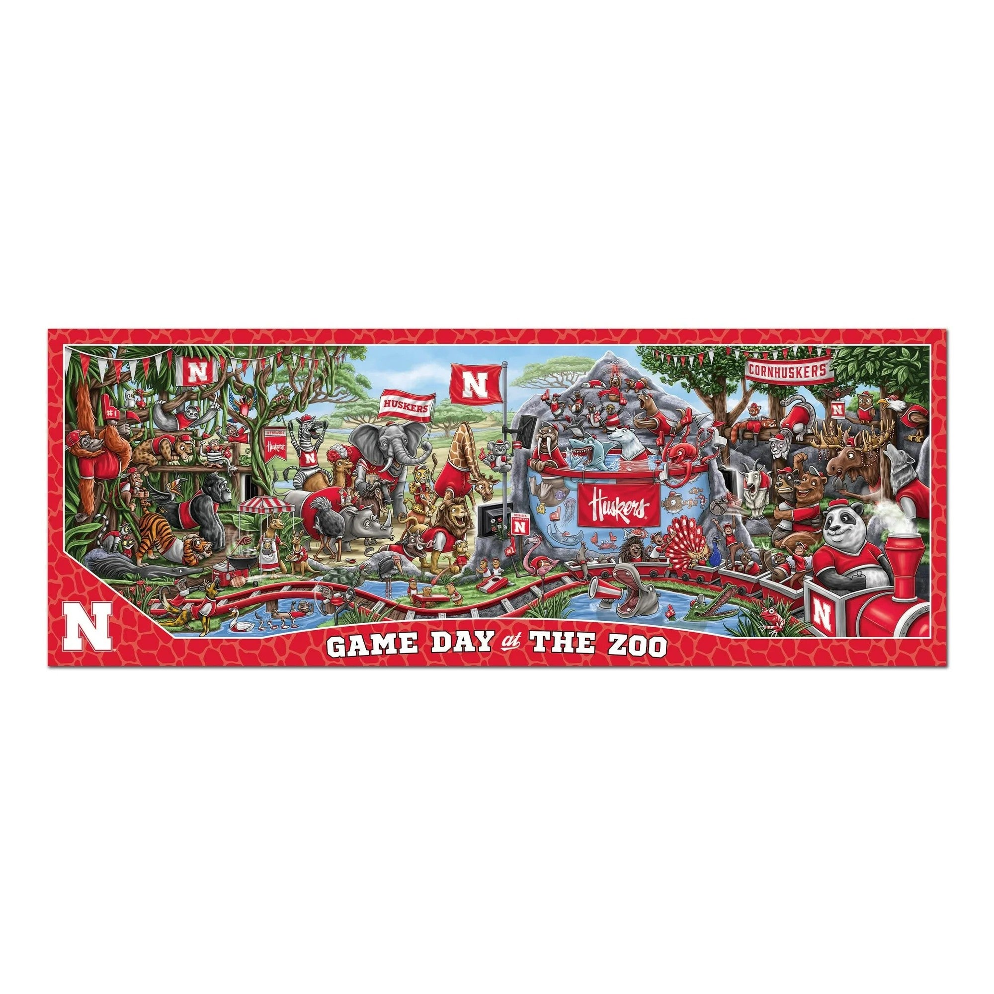 Day at the Zoo 500-piece Puzzle - Nebraska Cornhuskers