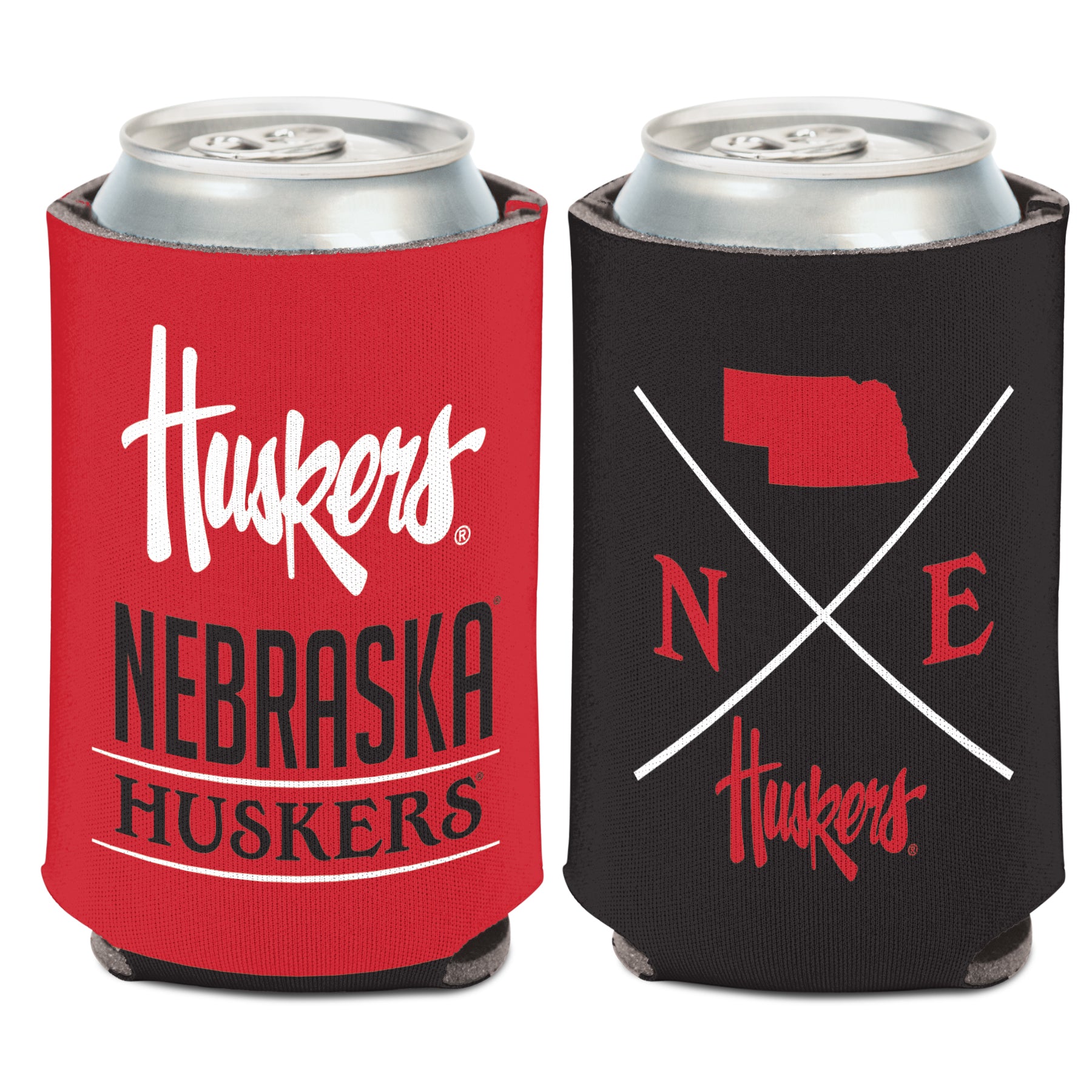 Directional Can Koozie - Nebraska Cornhuskers