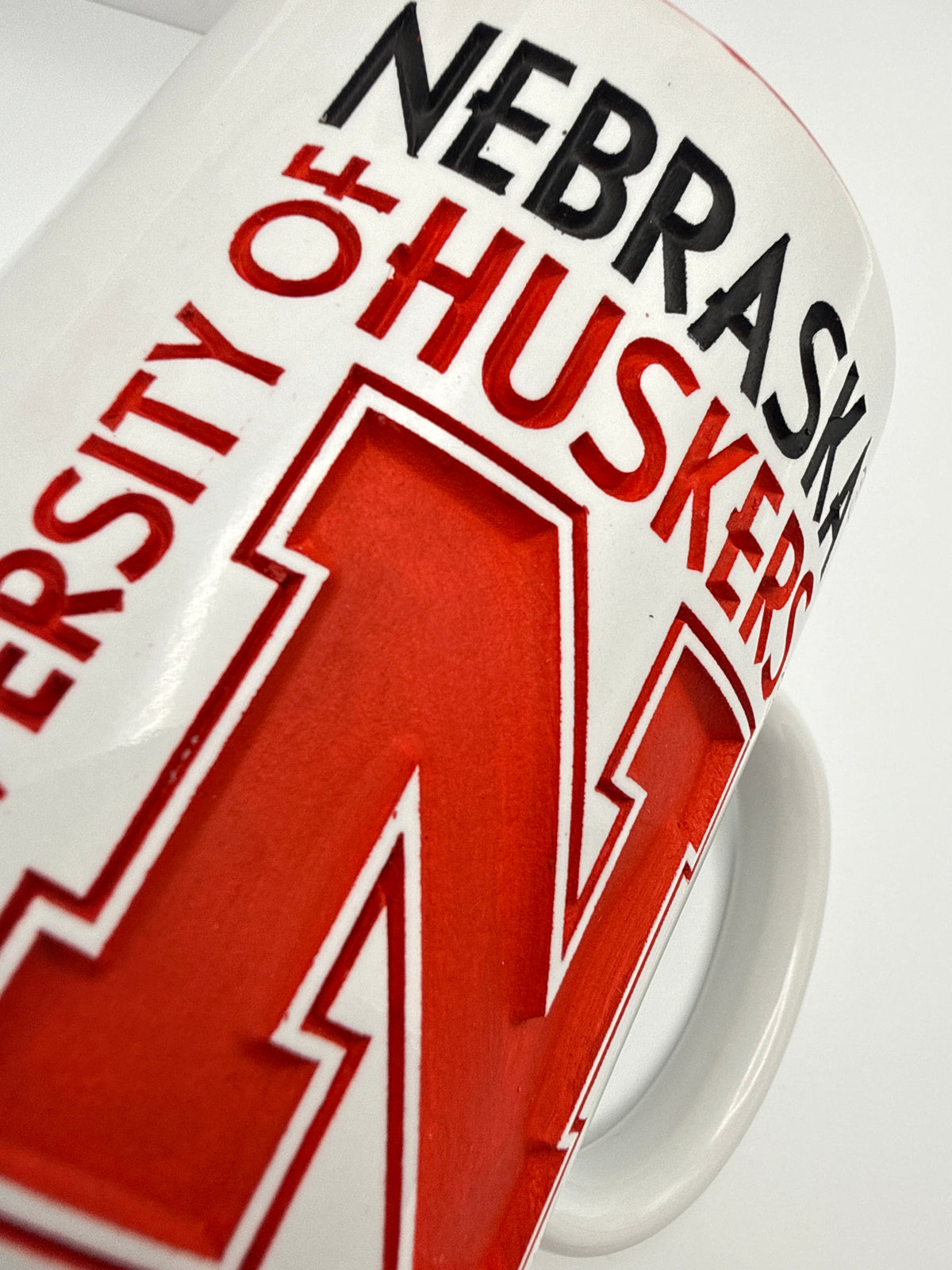 Deep Etched Engraved Nebraska Cornhuskers Mug