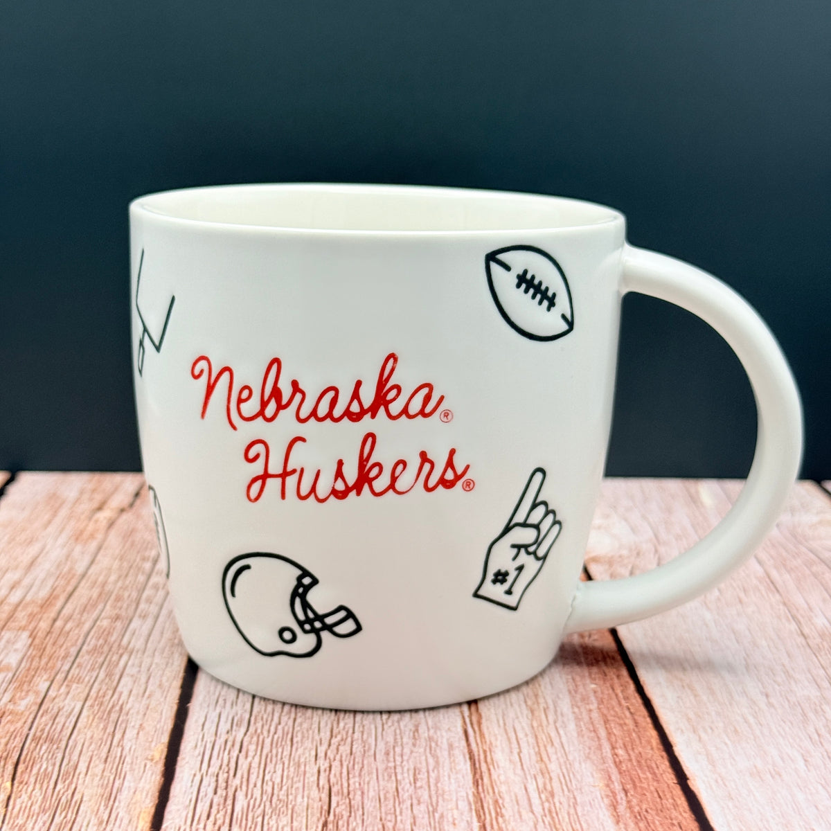 Bubble Sketch Nebraska Cornhuskers Mug