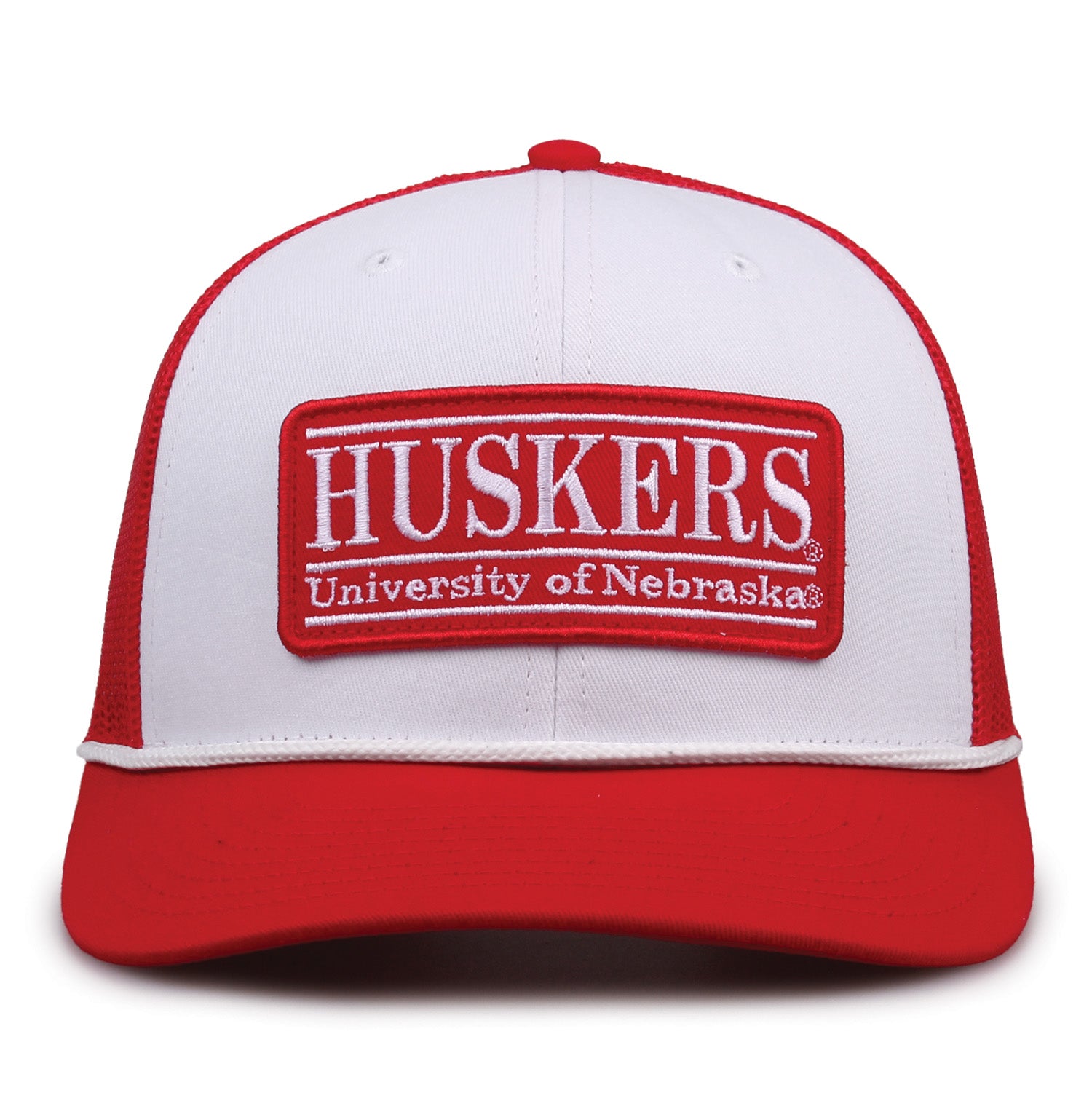 Everyday Trucker with Rope Hat, Curved Bill, Snapback - Nebraska Cornhuskers